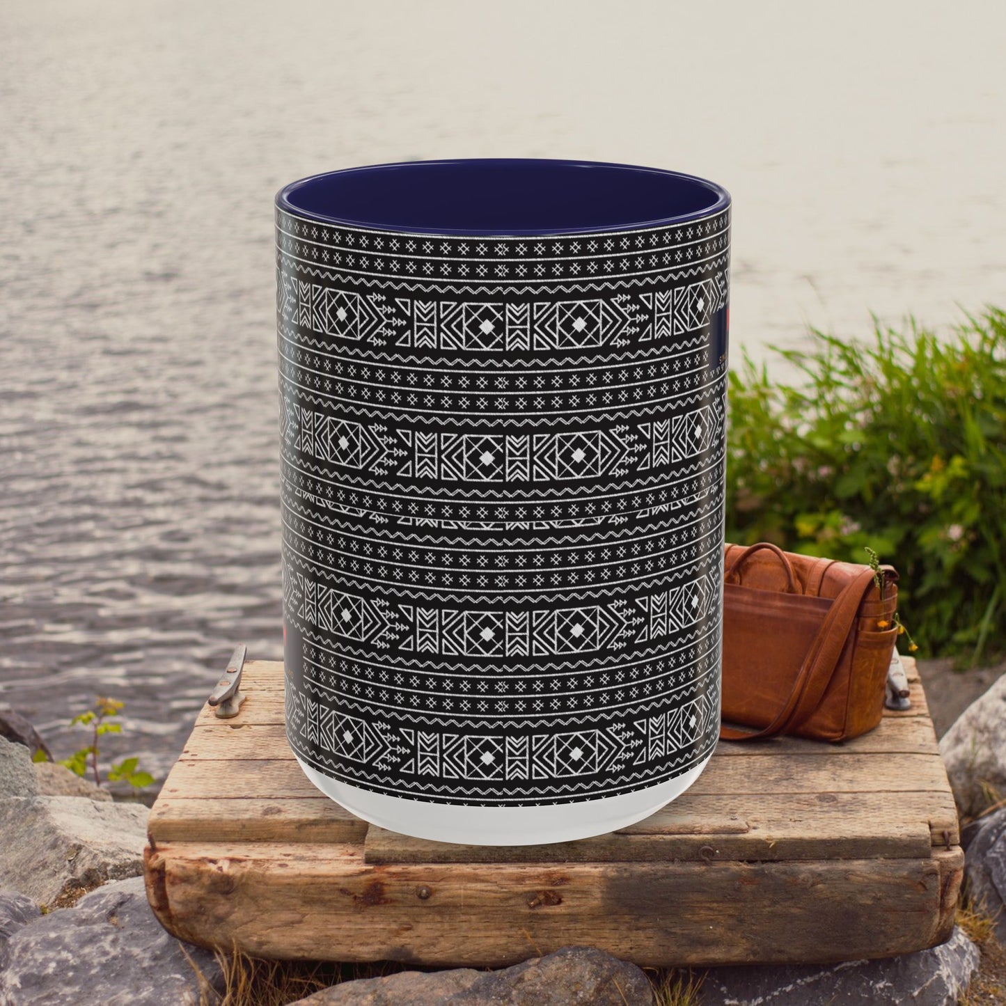 Accent Coffee Mug 11, 15oz_ N2 Series ACM11OZ PT2WW007_ Vibrant Limited Edition Design by WesternWawes: