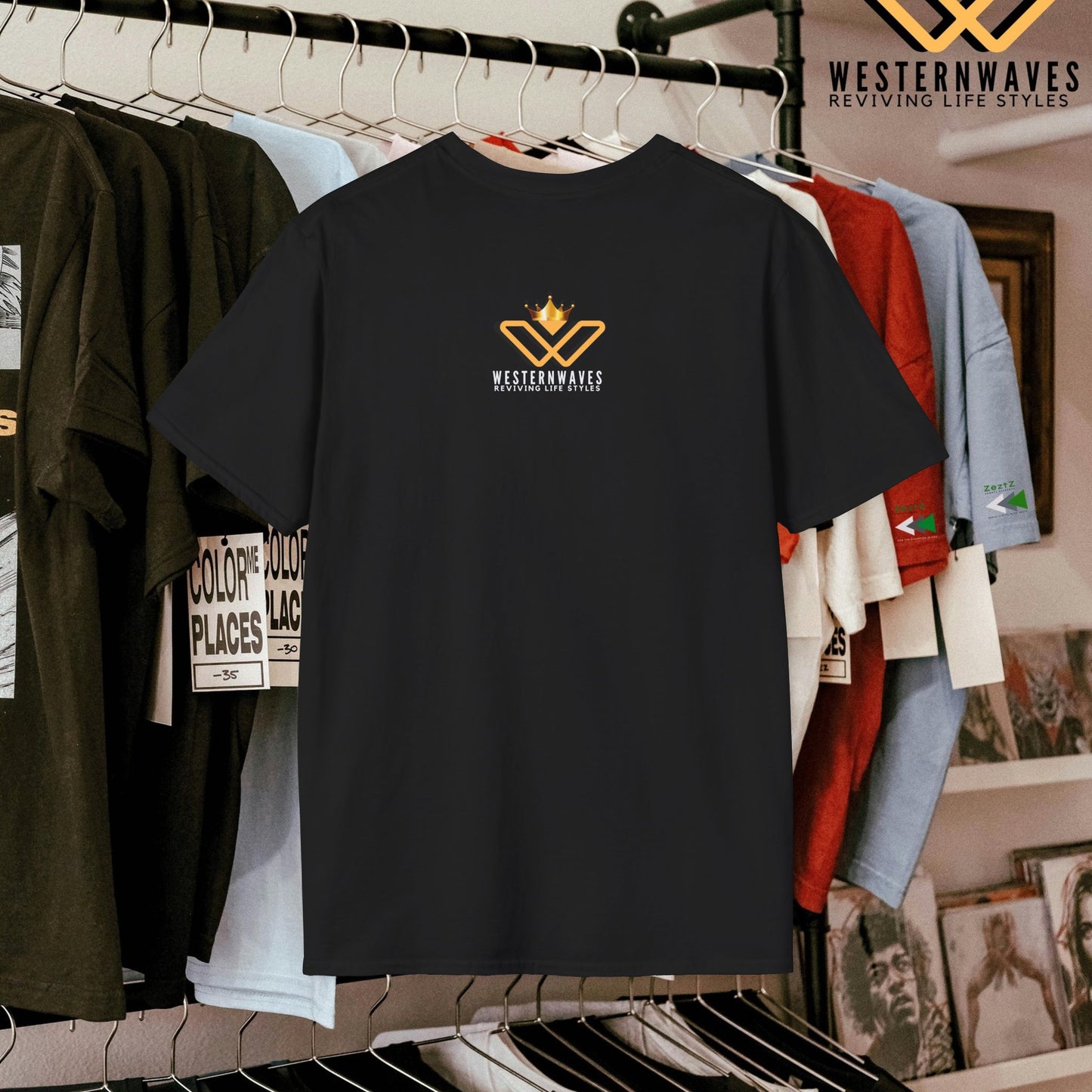 Unisex Softstyle T-Shirt_ N3+ Series USSTS FT2WW004_ Redefine Relaxation Limited Edition by WesternWaves: