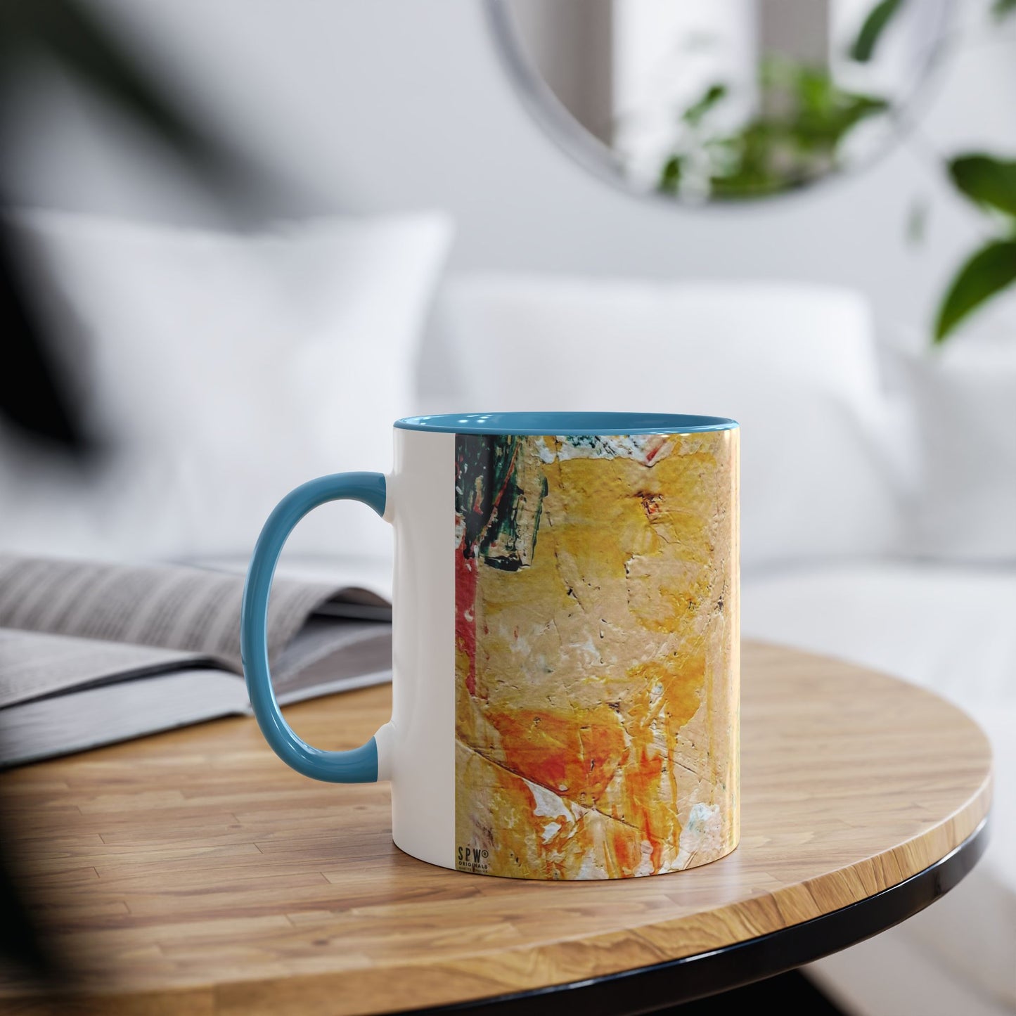 Two-Tone Coffee Mugs, 11oz_ N2+ Series TTCM11OZ PT2WW001_ Limited Edition by SPW of WesternWaves: