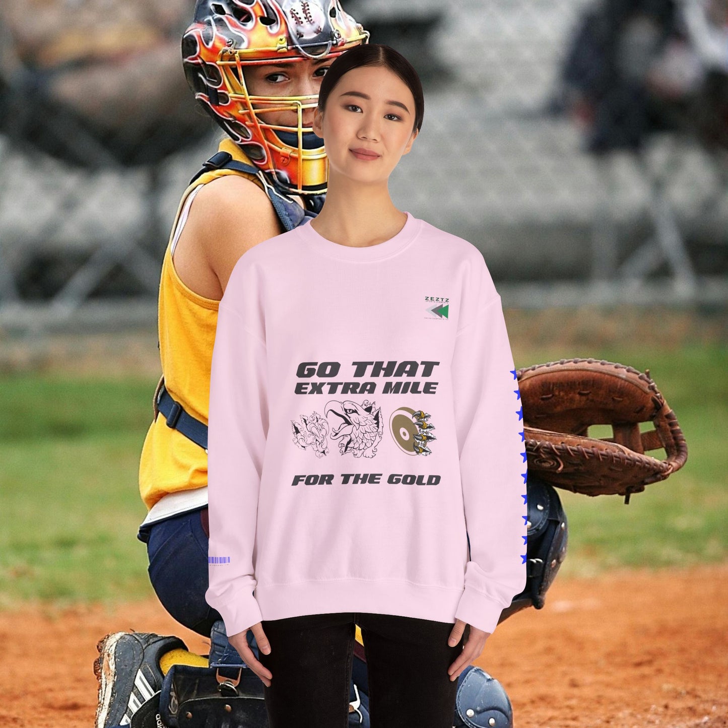 Unisex Heavy Blend™ Crewneck Sweatshirt_ N2 Sports Series UHBCSS PT2WW005_ Limited Edition ‘Zeztz’ Brand Sports Elements by WesternWaves: