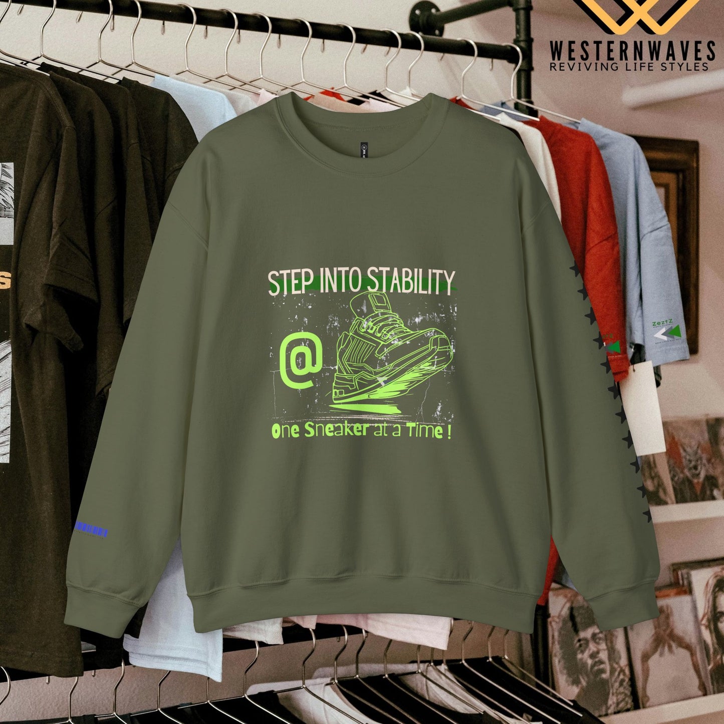 Unisex Heavy Blend™ Crewneck Sweatshirt_ N3+ Series UHBCSS PT2WW032_ Limited Edition Pure Luxury By WesternWaves: