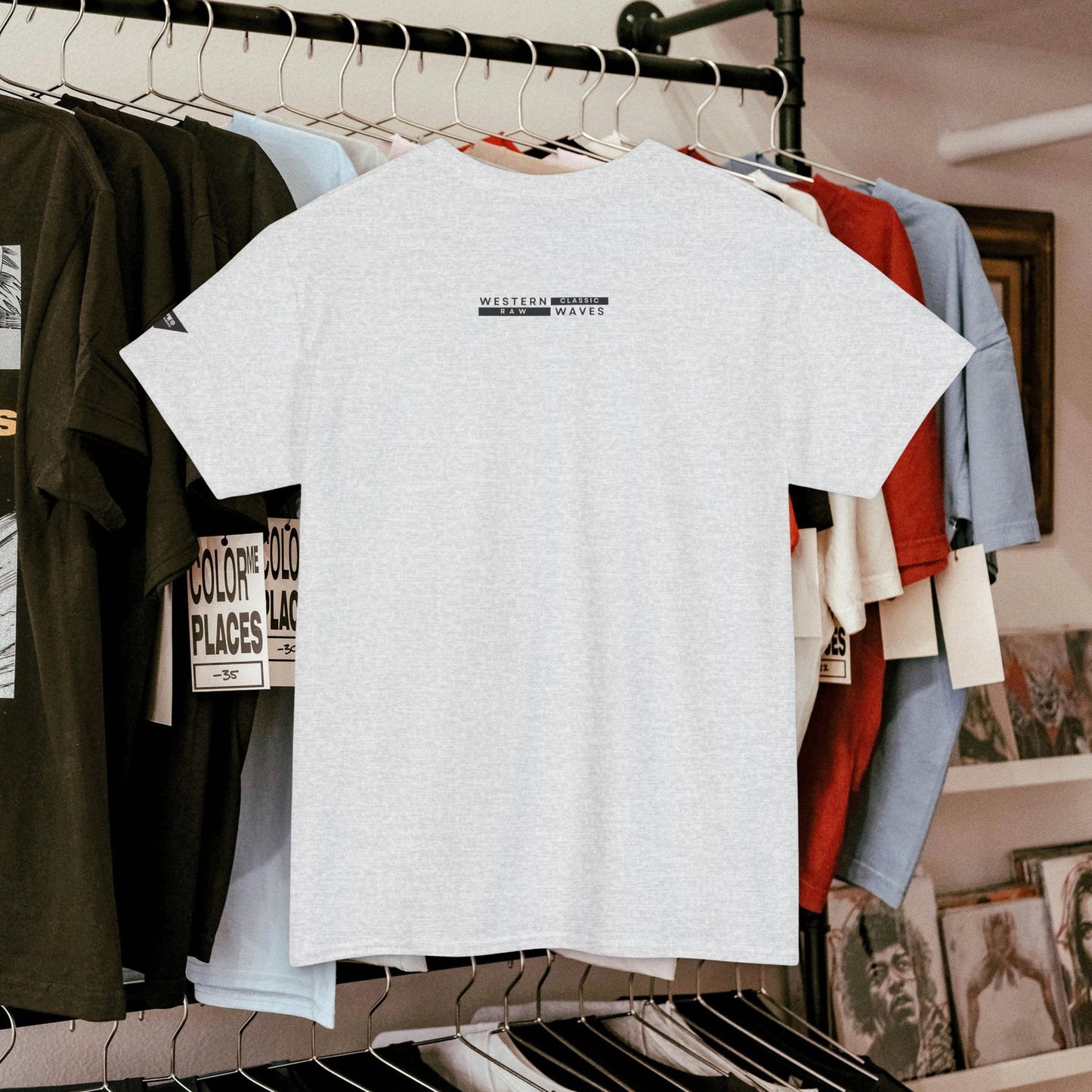Unisex Heavy Cotton Tee_ Crafted from premium 100% cotton_ N2* Series UHCT PT2WV008_ Limited Edition Epitome of Comfort & Durability by WesternWaves: