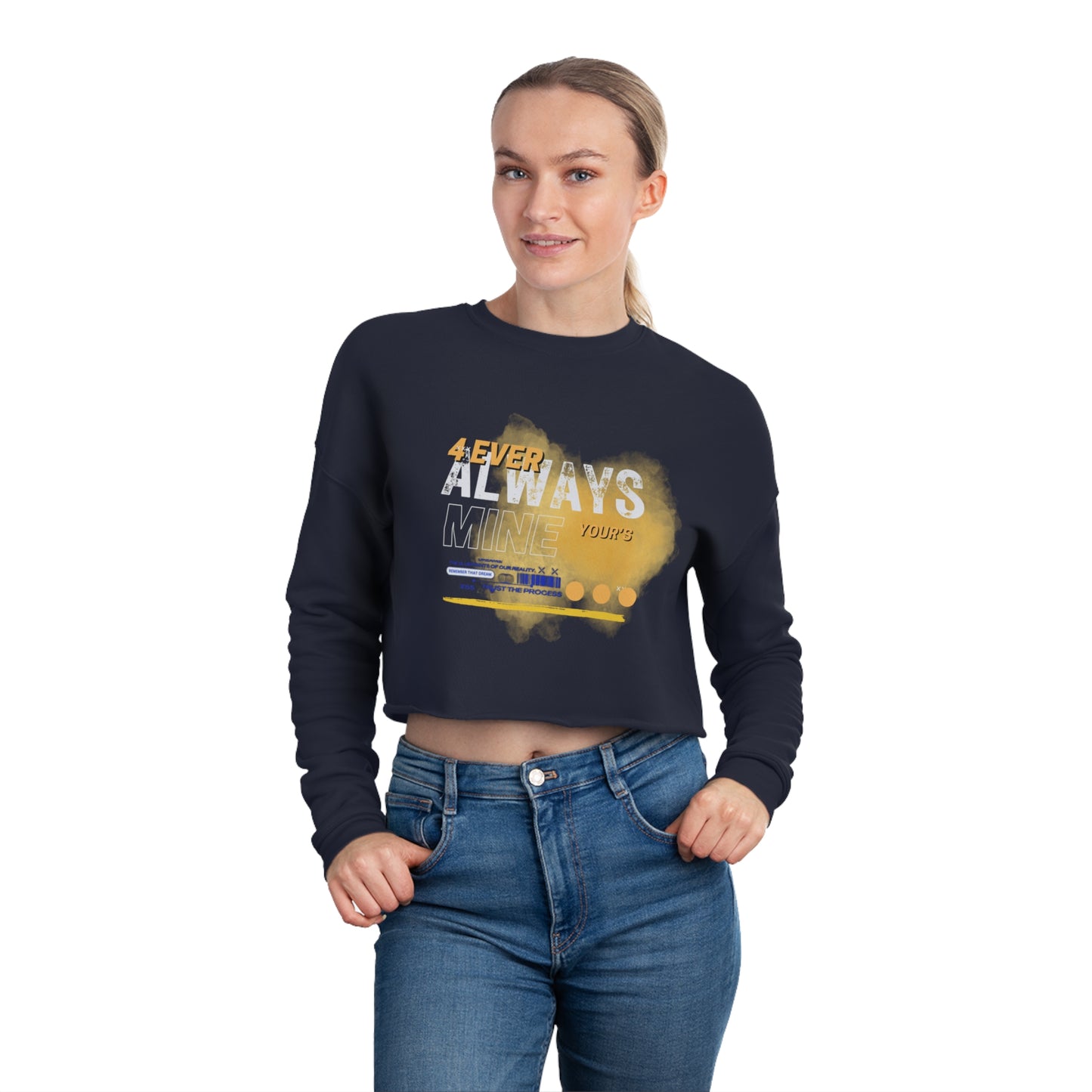 Women's Cropped Sweatshirt_ N+ Series TSWCSS PT2WW002 - Limited Edition Trendsetter by WesternWaves: