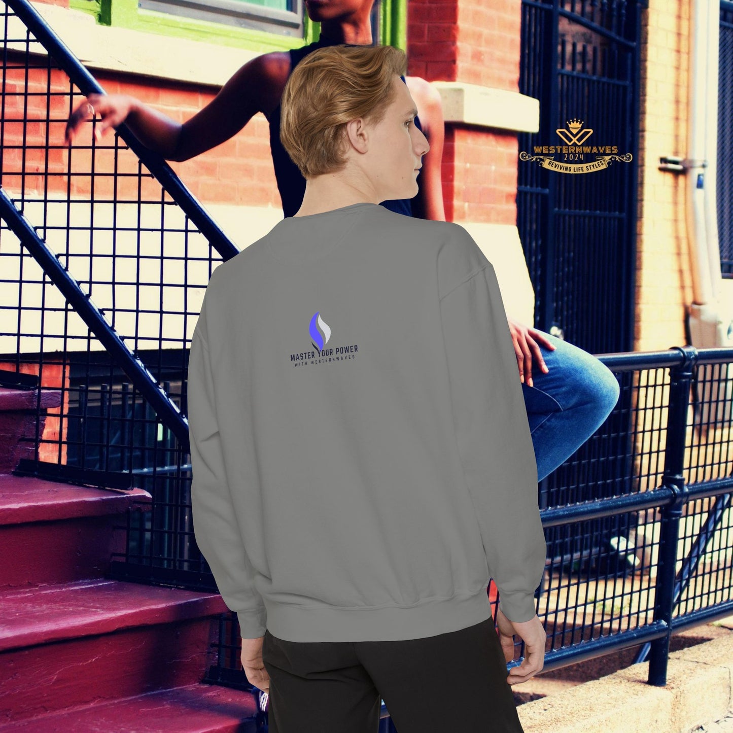 Unisex Garment-Dyed Sweatshirt_ N3+ Series UGDSS PT2WW002_ Limited Edition by WesternWaves_