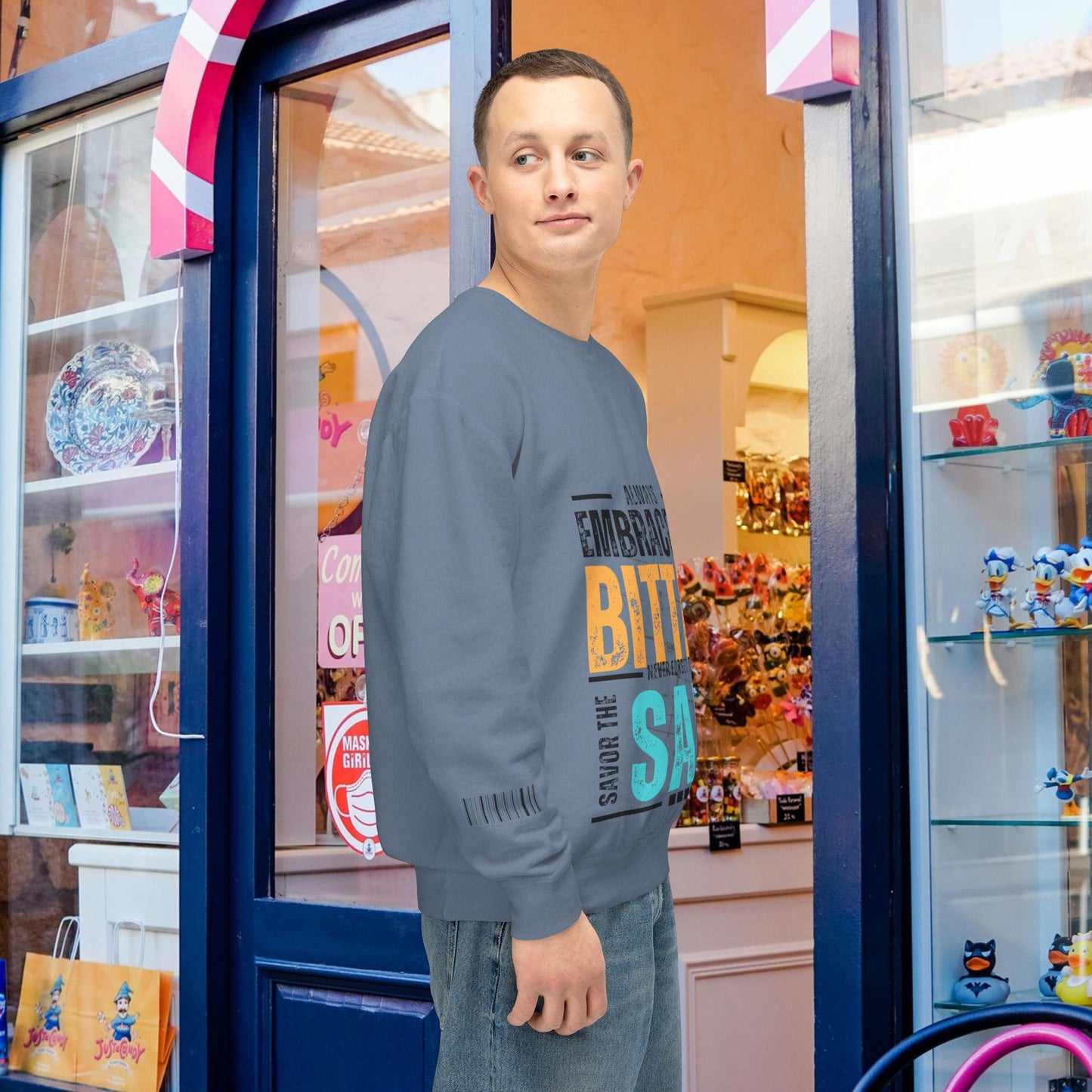 Unisex Lightweight Crewneck Sweatshirt_ N2 Series ULWCSS PT2WW005_Limited Edition Unparalleled Quality by WesternWaves: