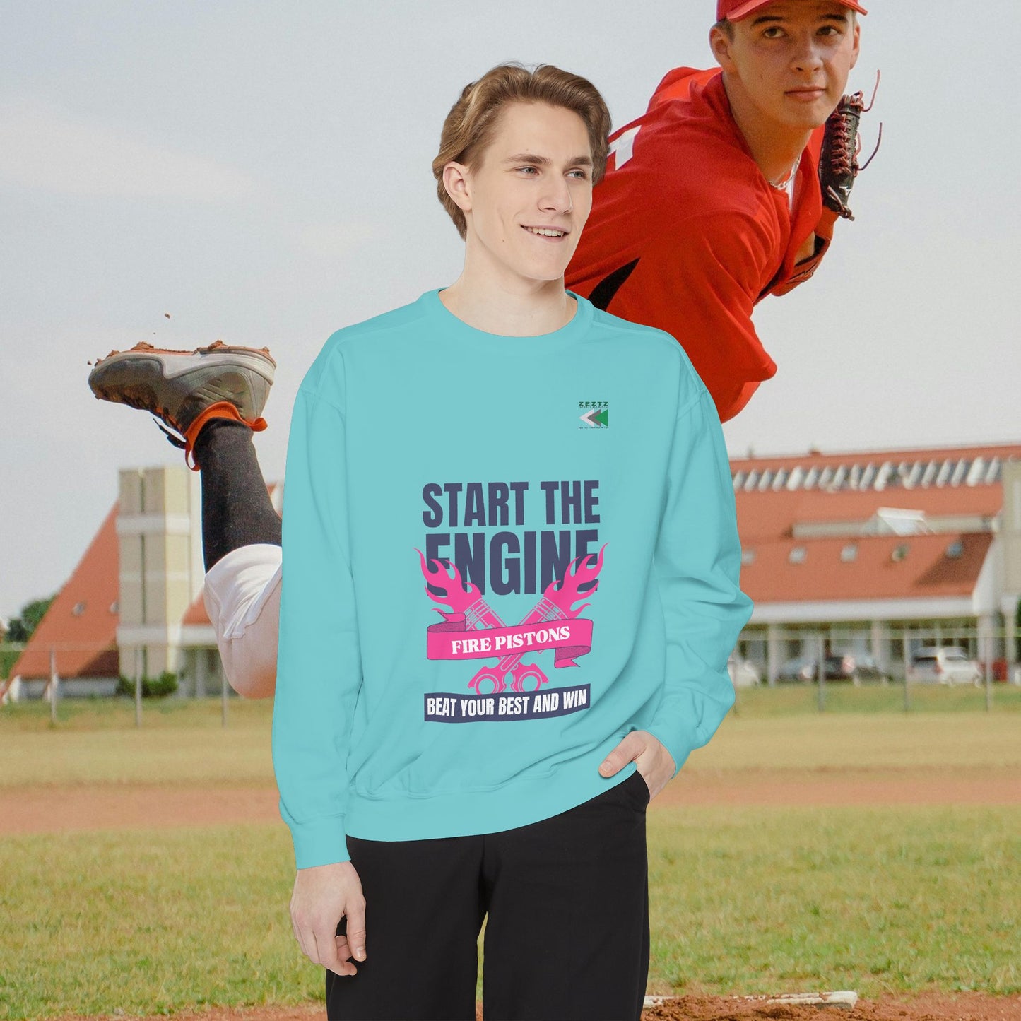 Unisex Garment-Dyed Sweatshirt_ N2 Series USGDSS PT2WW002_ Limited Edition Masterpiece of ‘ZeztZ’ Sports Brand _ Luxury & Casual Comfort by WesternWaves:
