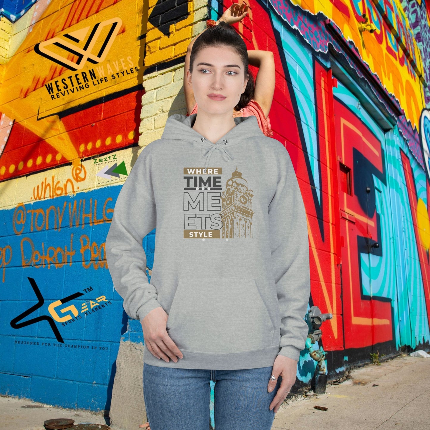 Unisex EcoSmart® Pullover Hoodie Sweatshirt_ N3+ Series USESPOHSS PT2WW001_ Limited Edition Perfect Blend of Comfort, Style, & Sustainability by WesternWaves:
