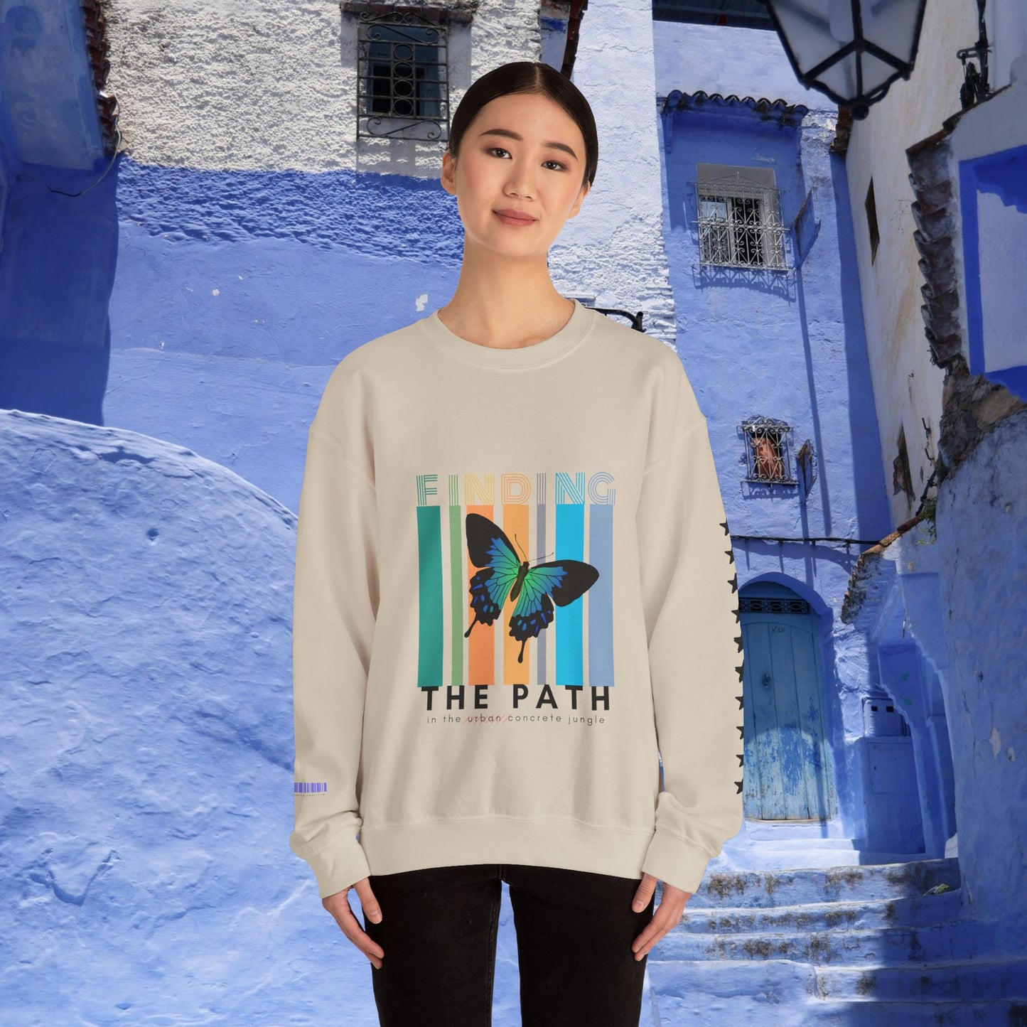 Unisex Heavy Blend™ Crewneck Sweatshirt_ N2+ Series UHBCSS PT2WW017_ Limited Edition Pure Luxury By WesternWaves: