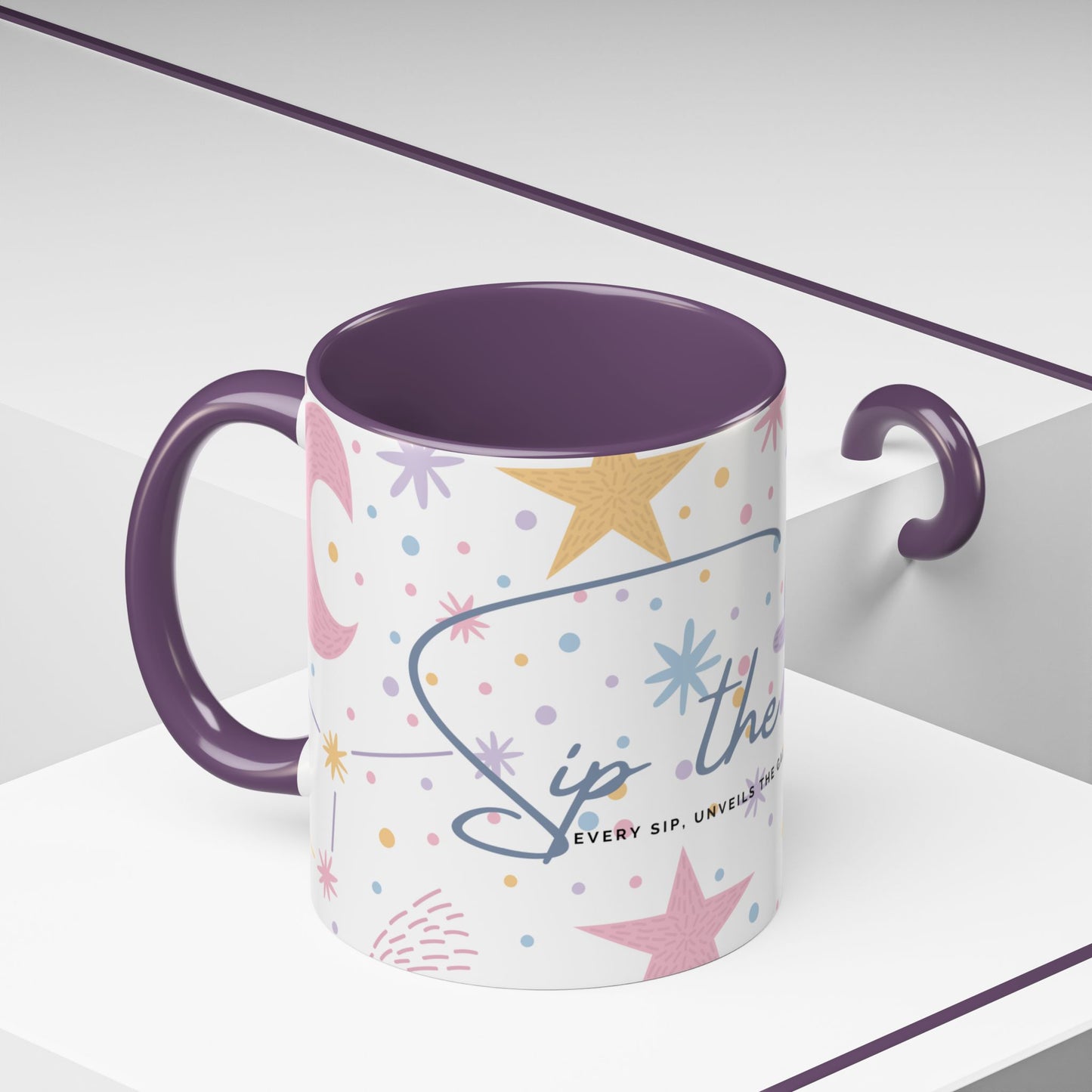 Accent Coffee Mug (11, 15oz) _ N3+ Series ACMUG PT2WW007_ Limited Edition Blend Style & Functionality by WesternWaves: