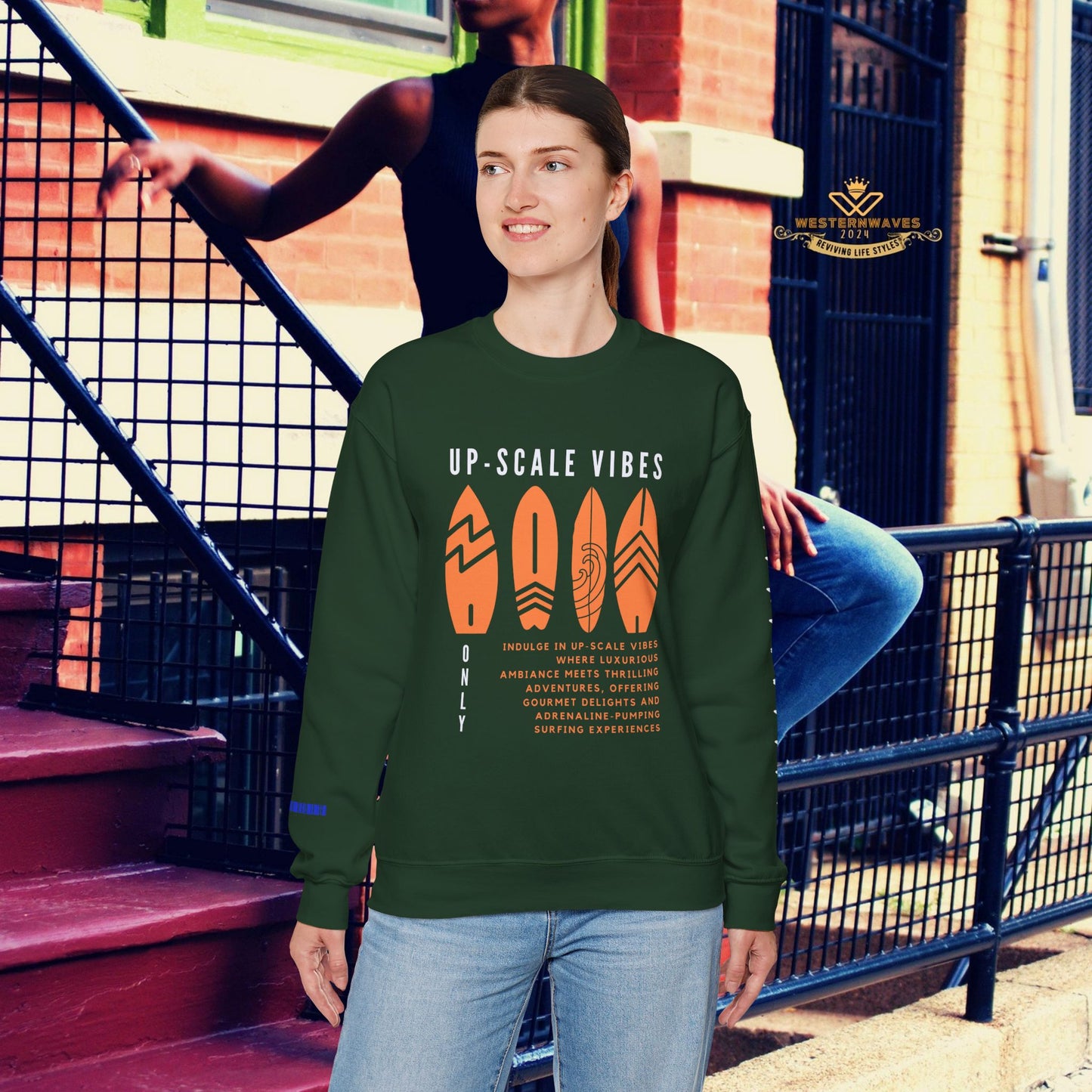 Unisex Heavy Blend™ Crewneck Sweatshirt_ N3+ Series UHBCSS PT2WW009_ Limited Edition Pure Luxury by WesternWaves:
