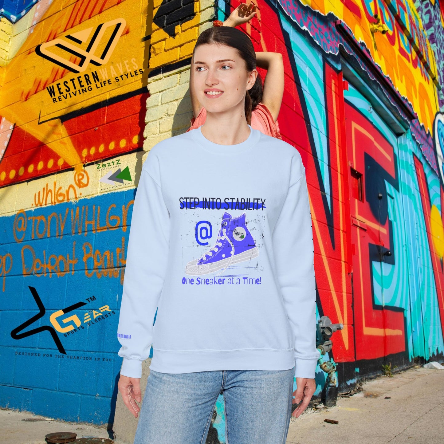 Unisex Heavy Blend™ Crewneck Sweatshirt_ N3+ Series UHBCSS PT2WW031_ Limited Edition Pure Luxury By WesternWaves:
