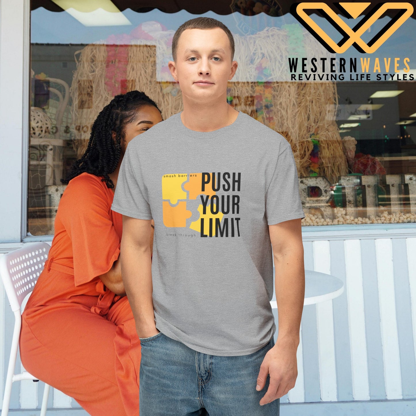 Unisex HD Cotton™ T-shirt_ N+ Series USHDCTS PT2WW001_ Limited Edition Unisex HD Cotton™ T-shirt by WesternWaves: