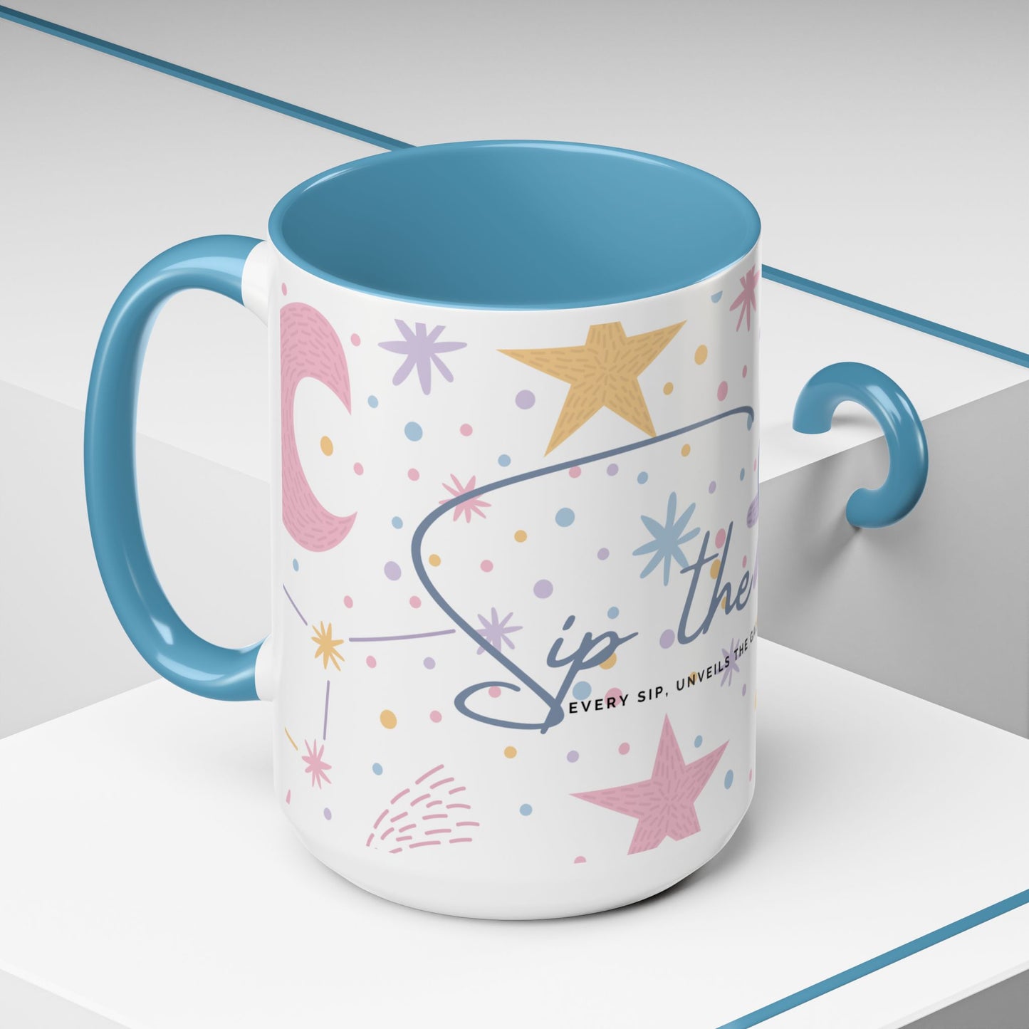 Accent Coffee Mug (11, 15oz) _ N3+ Series ACMUG PT2WW007_ Limited Edition Blend Style & Functionality by WesternWaves: