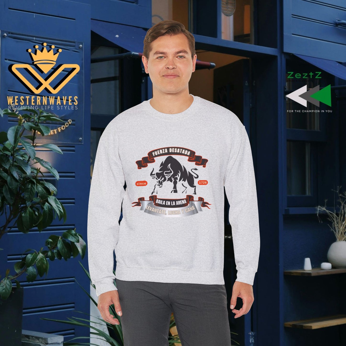 Unisex Heavy Blend™ Crewneck Sweatshirt_ N3+ Series UHBCSS PT2WW038_ Limited Edition Pure Luxury By WesternWaves: