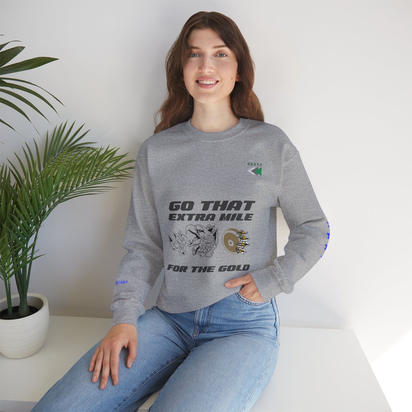 Unisex Heavy Blend™ Crewneck Sweatshirt_ N2 Sports Series UHBCSS PT2WW005_ Limited Edition ‘Zeztz’ Brand Sports Elements by WesternWaves: