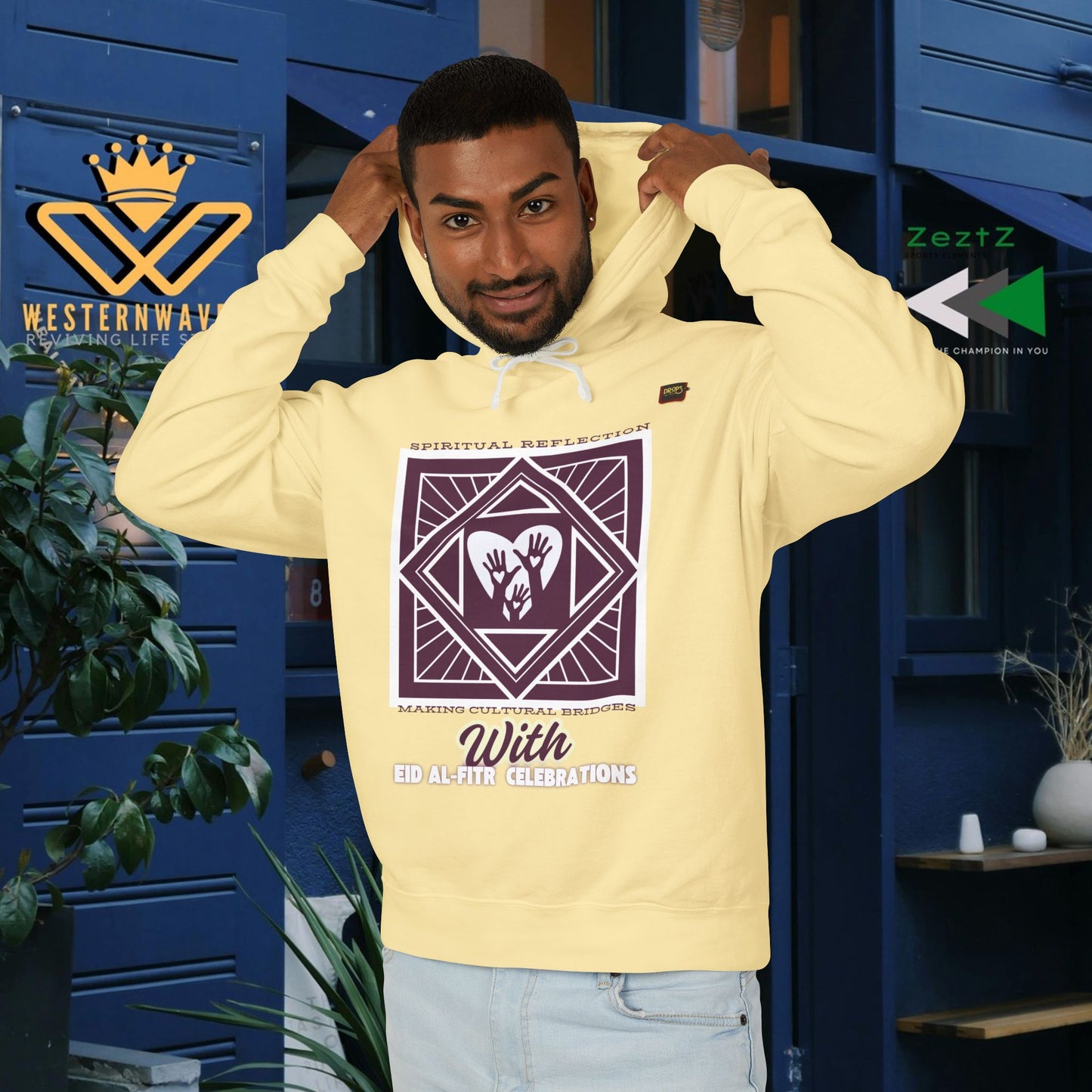 Unisex Lightweight Hooded Sweatshirt – N2+ Series USLWHSS PT2WW023_ Limited Edition Crafted Comfort by WesternWaves:
