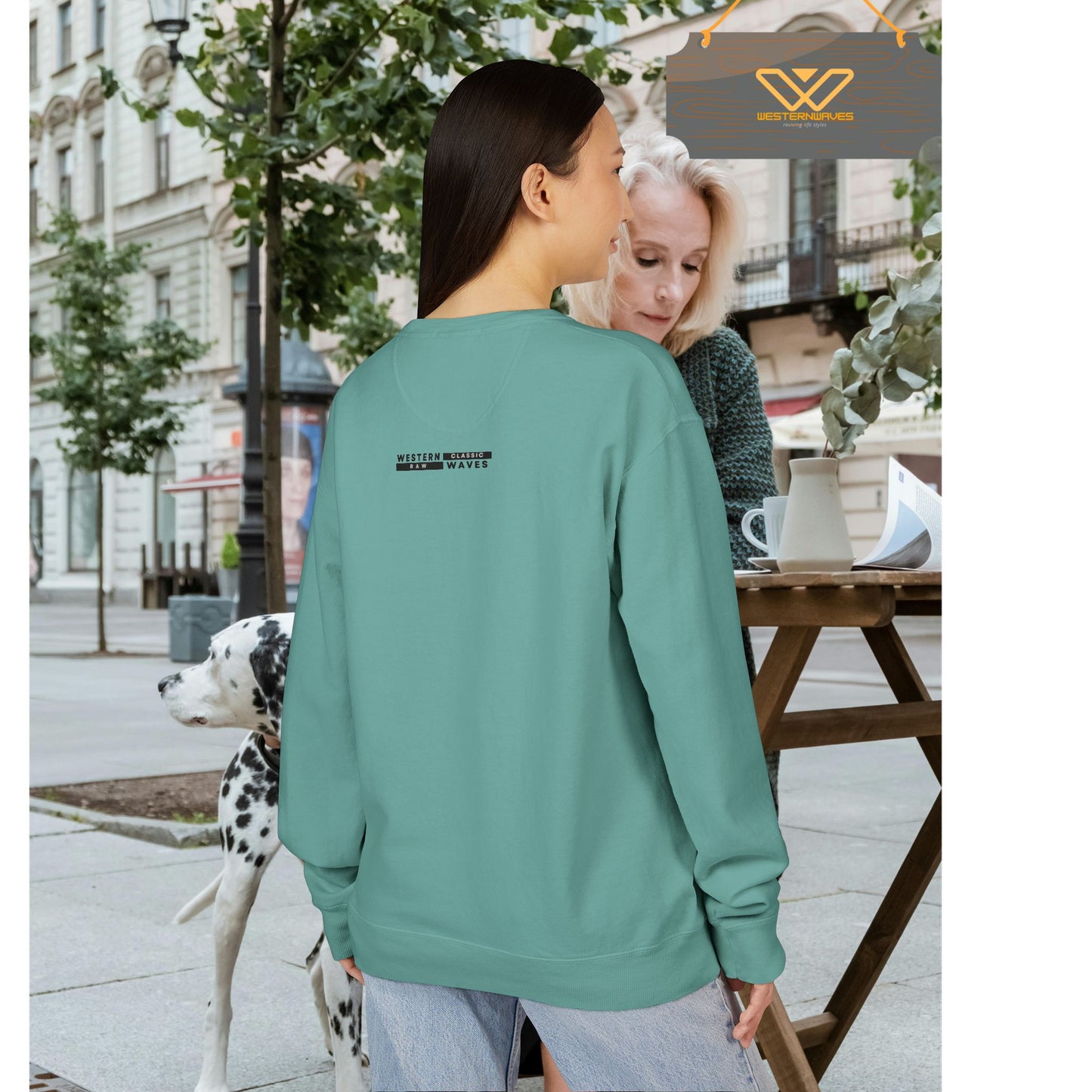 Unisex ComfortWash® Garment Dyed Crewneck Sweatshirt_ N7* Series USCGDCNSS PT2WW001_ Limited Edition Comfort & Retro Flair by WesternWaves: