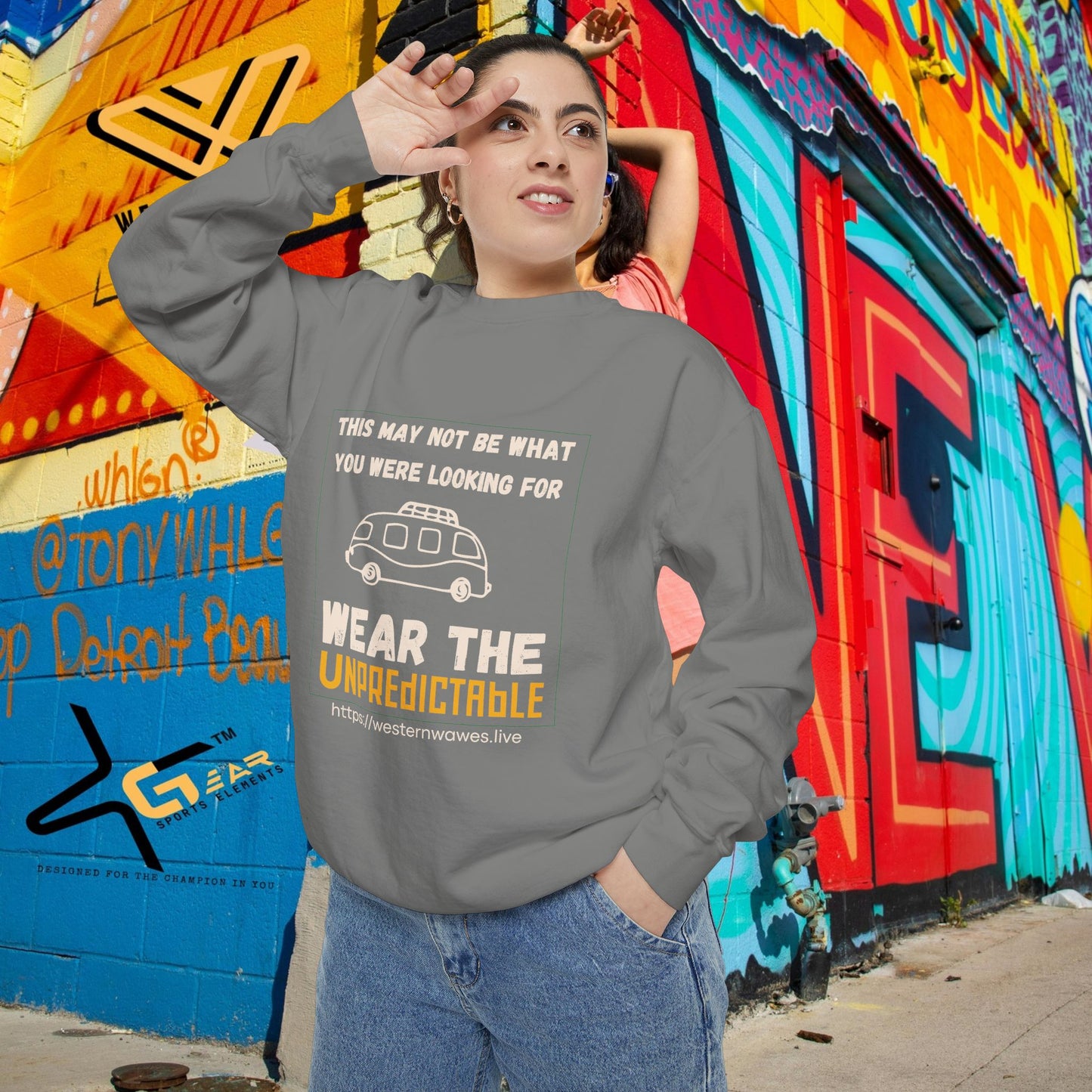 Unisex Garment-Dyed Sweatshirt_ N3+ Series UGDSS PT2WW004_ WesternWaves Limited Edition:
