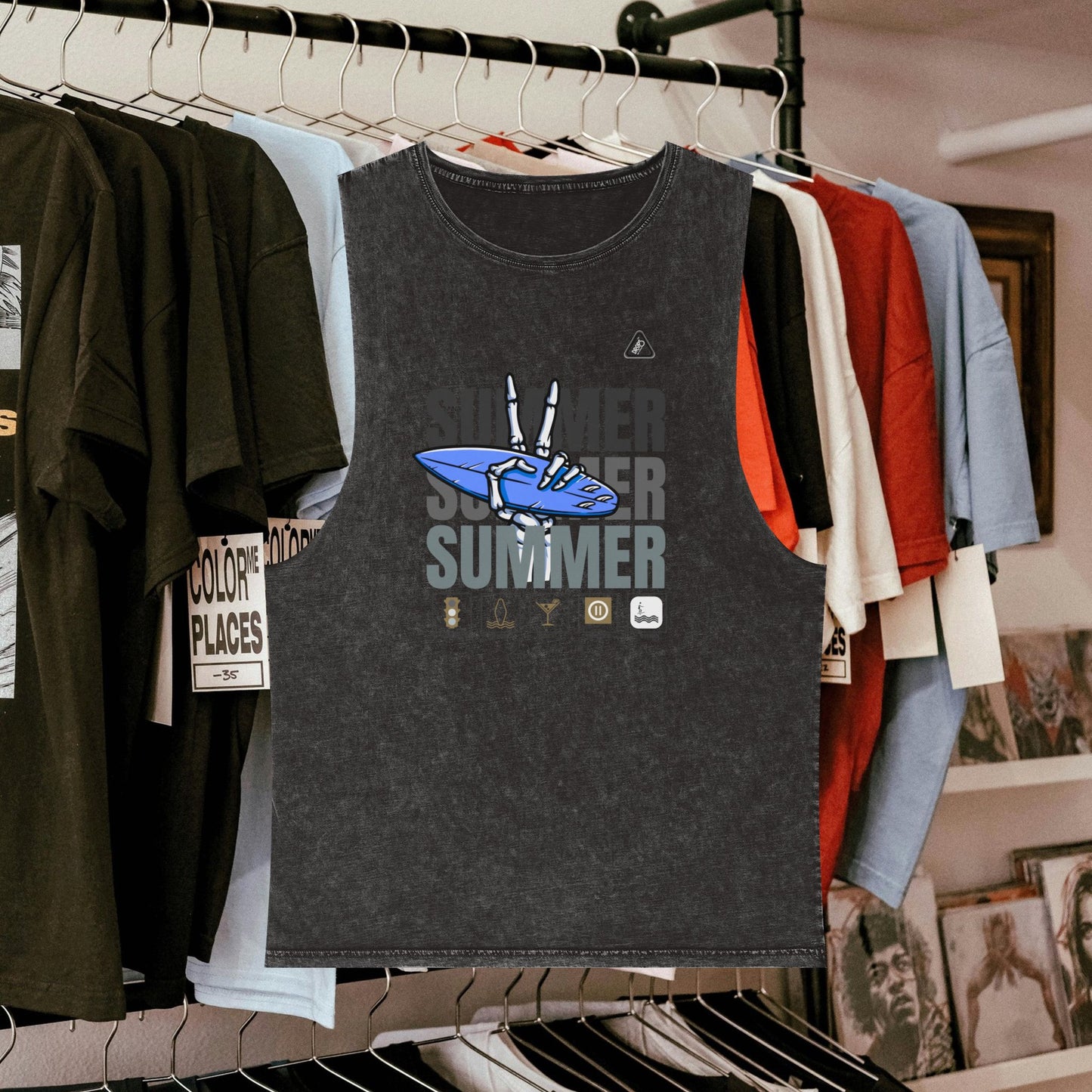 Unisex Stonewash Tank Top_ Series N8+ USSWTTOP PT2WW001_ Limited Edition Summer Essential by WesternWaves_