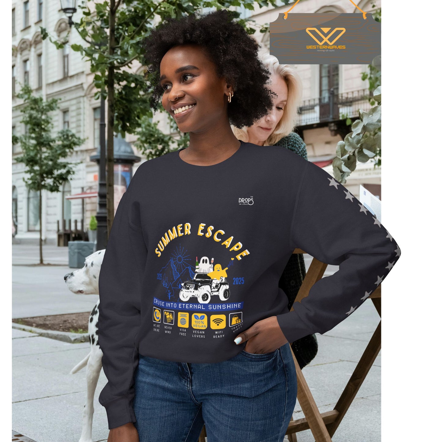 Unisex Summer Escape Crewneck Sweatshirt - Cruise into Eternal Sunshine_ 10 May 2025_ 001