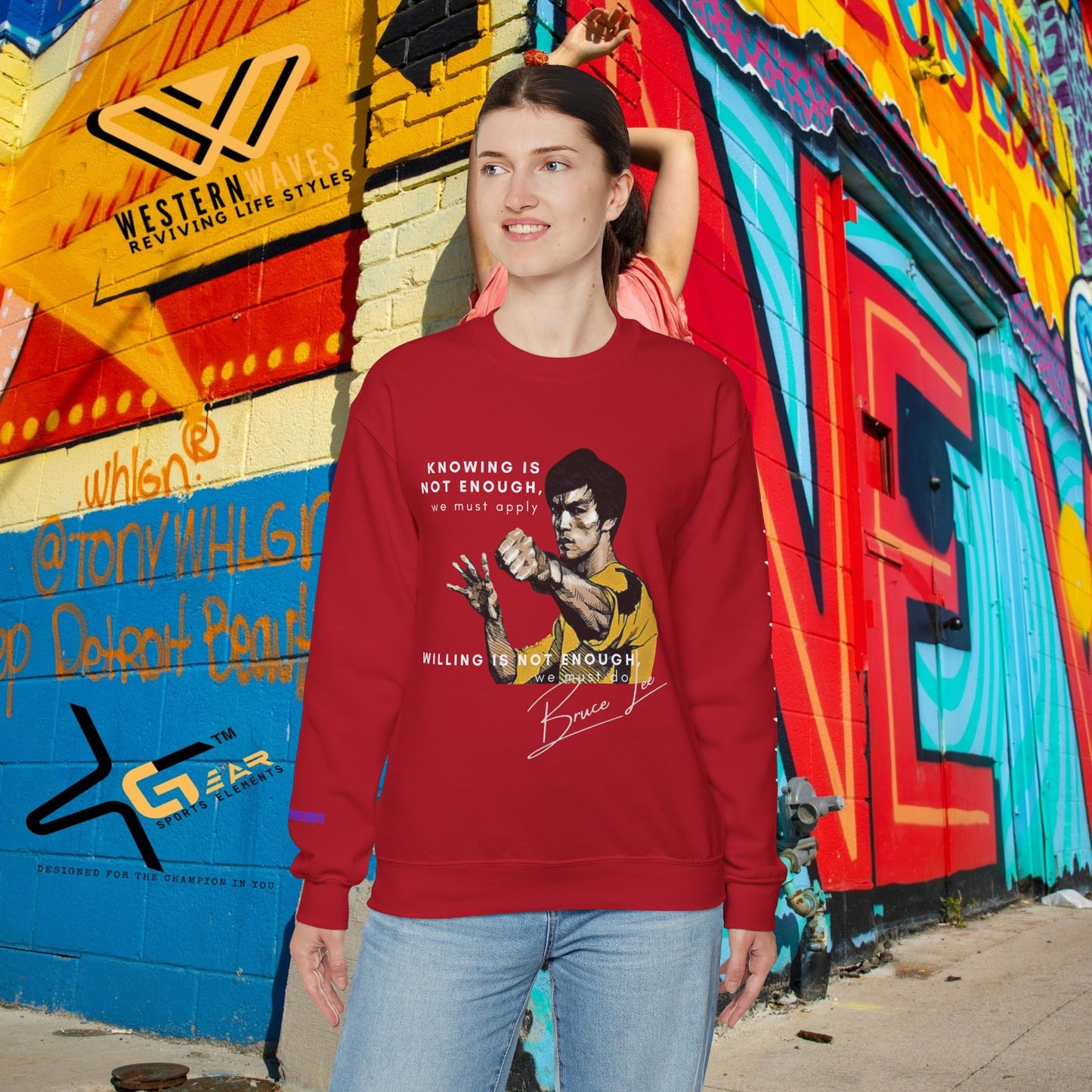 Unisex Heavy Blend™ Crewneck Sweatshirt_ N2+ Sports Series UHBCSS PT2WW008_ Limited Edition ‘Zeztz’ Brand Sports Elements by WesternWaves: