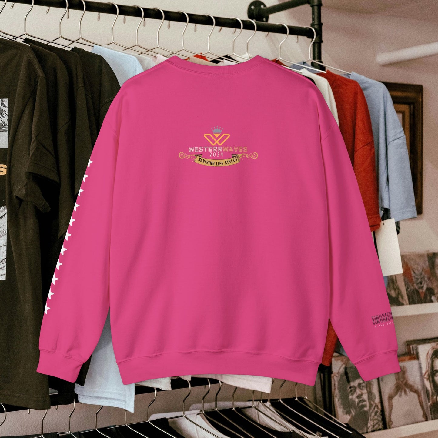Unisex Heavy Blend™ Crewneck Sweatshirt_ N3+ Series UHBCSS PT2WW006_ Limited Edition Pure Luxury By WesternWaves: