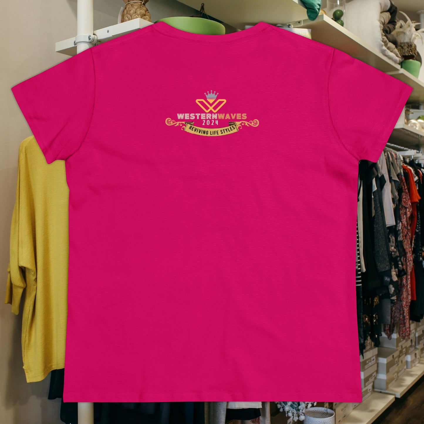 Women's Midweight Cotton Tee_ Essential Comfort_ N2+ Series SSTS PT2WW004_ Limited Edition Perfect Blend of Comfort by WesternWaves: