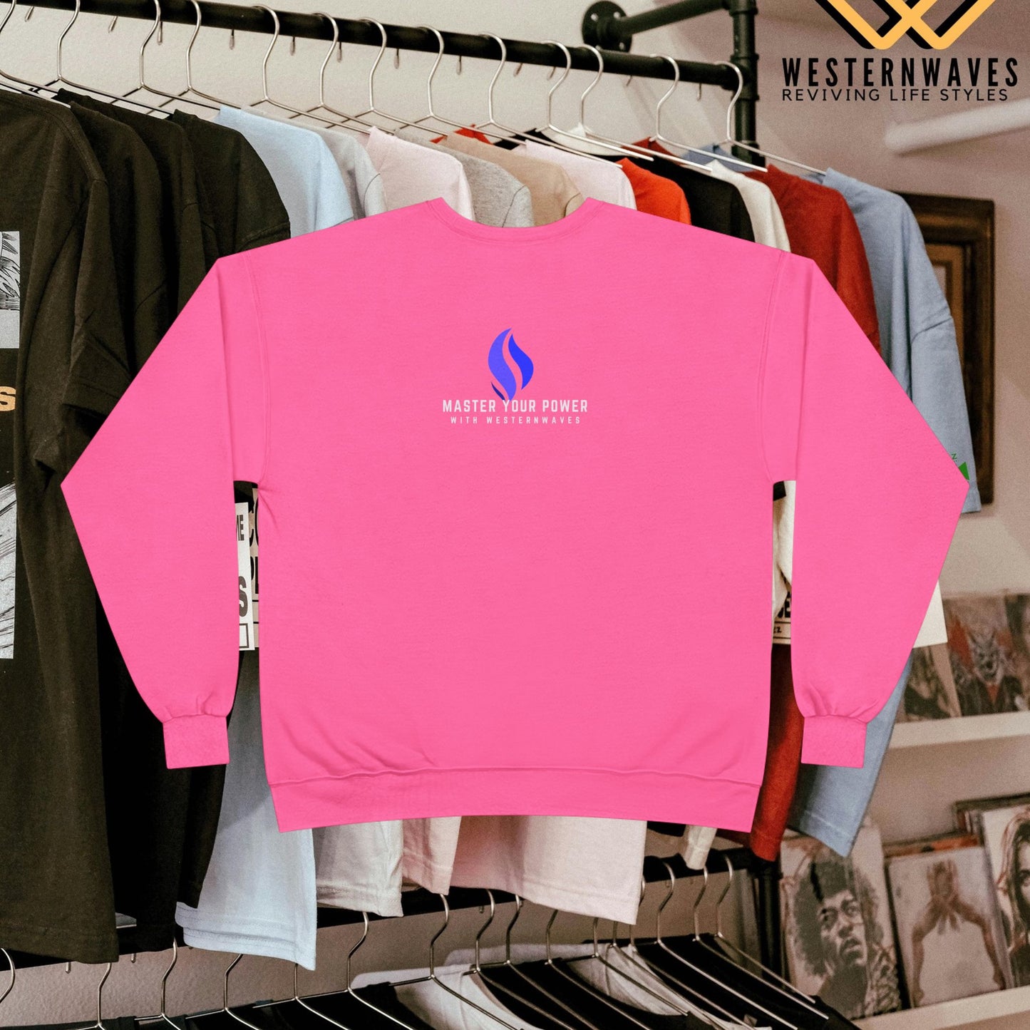 Unisex EcoSmart® Crewneck Sweatshirt_ N3+ Series USESCNSS PT2WW002_ Limited Edition Perfect Blend of Comfort, Style, & Sustainability by WesternWaves: