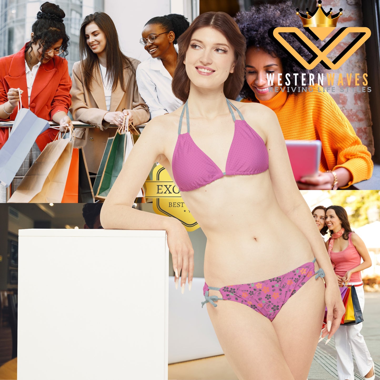 Strappy Bikini Set (AOP)_ N+ Series SBS(AOP) PT2WW001_Limited Edition by WesternWaves