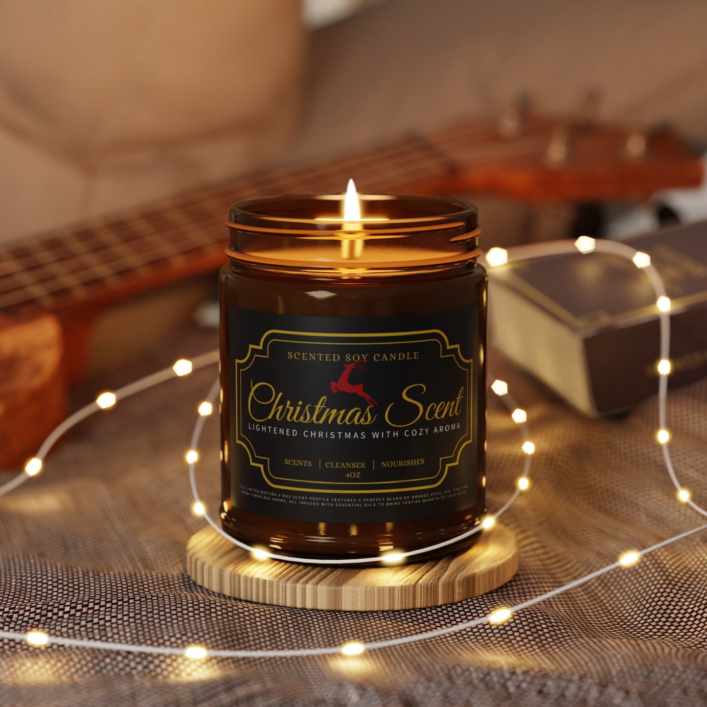 Scented Soy Candle (Multi-Size, Amber Jar)_ N3+ Series SPW SSCMSAJ PT2WW001_ Limited Editon Personalized Christmas Scent Candles by WesternWaves: