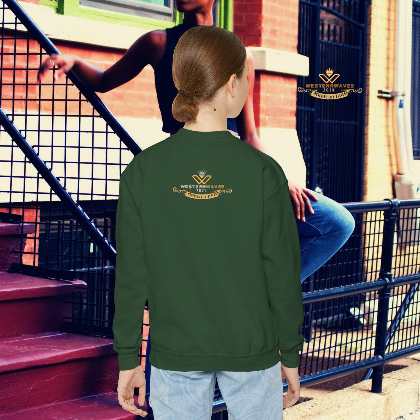 Youth Crewneck Sweatshirt_ N3+ Series YCNSS PT2WW001_ Limited Edition Perfect Companion for the School, Sports & Casual hangouts by WesternWaves: