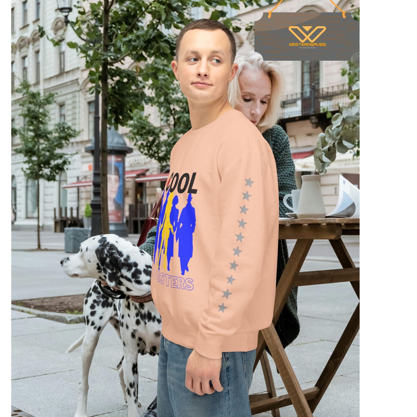 Unisex Lightweight Crewneck Sweatshirt_ N3+ Series ULWCSS PT2WW001_ Limited Edition by WesternWaves: