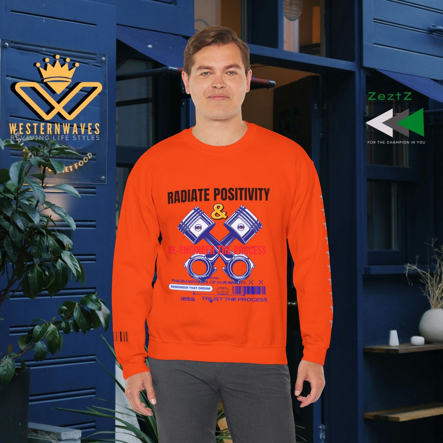 Unisex Heavy Blend™ Crewneck Sweatshirt_ N2+ Series UHBCSS PT2WW003_ Limited Edition Pure Luxury by WesternWaves:
