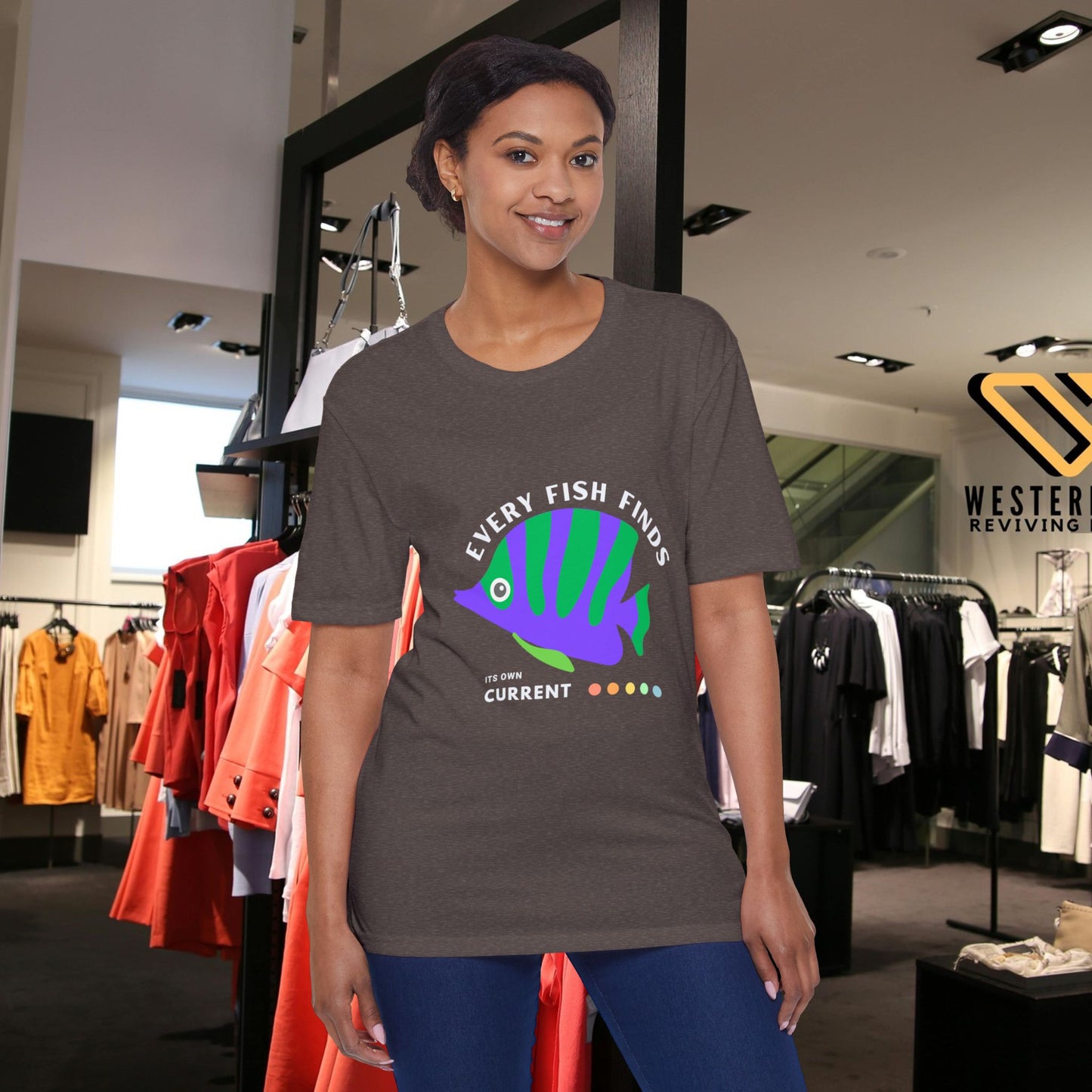 Unisex District® Re-Tee®_ N+ Series USDRT PT2WW001_ Eco-Chic Racerback Tank Limited Edition by WesternWaves: