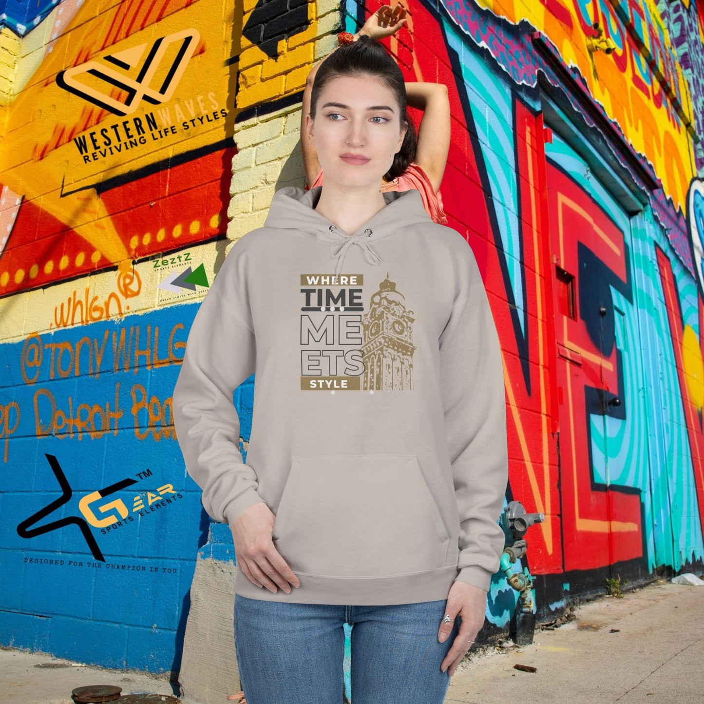 Unisex EcoSmart® Pullover Hoodie Sweatshirt_ N3+ Series USESPOHSS PT2WW001_ Limited Edition Perfect Blend of Comfort, Style, & Sustainability by WesternWaves: