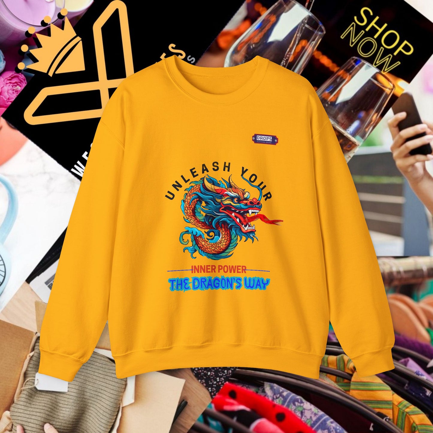 Unisex Heavy Blend™ Crewneck Sweatshirt_ N2 Series UHBCSS PT2WW007_ Limited Edition Pure Luxury for Every Occasion by WesternWaves: