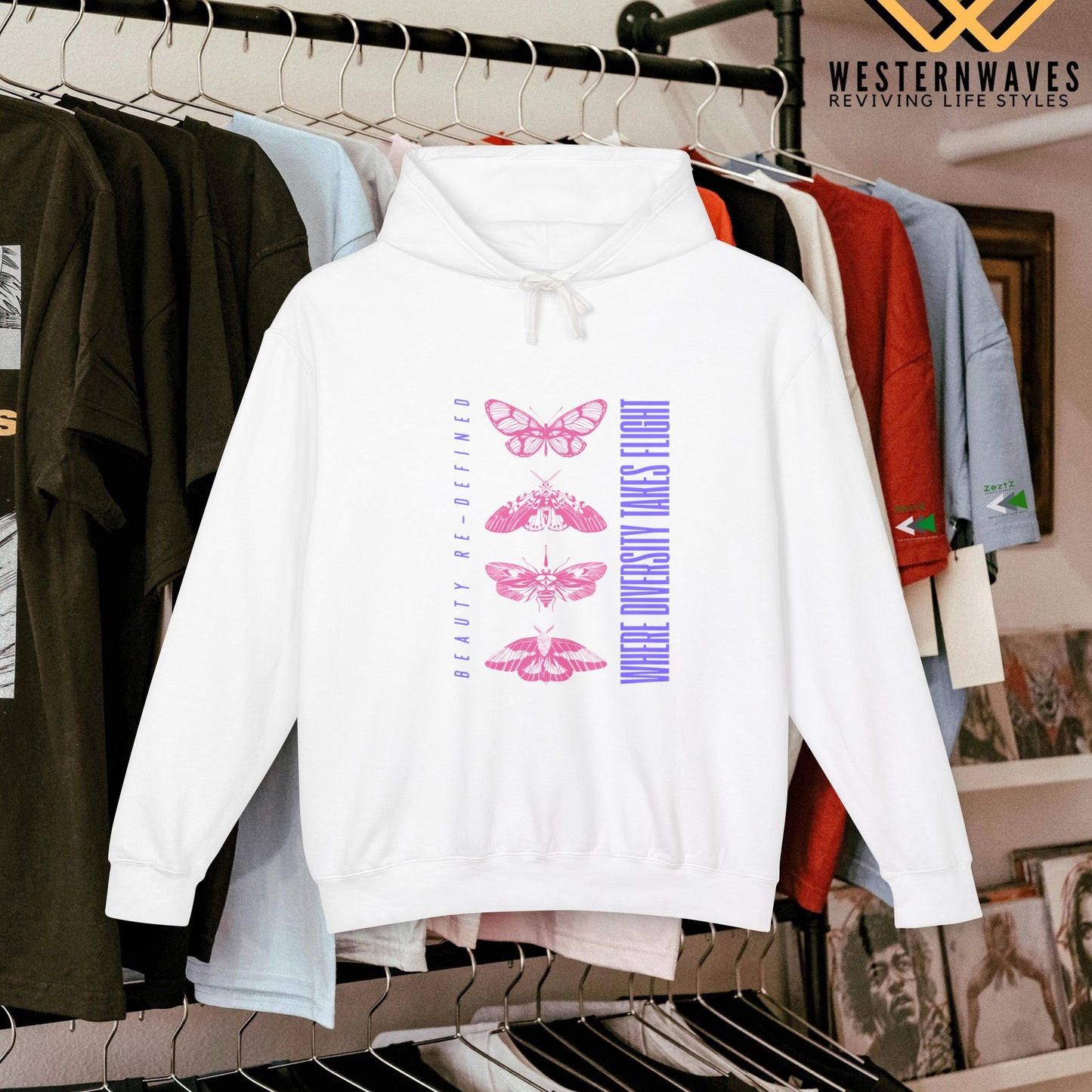 Unisex Lightweight Hooded Sweatshirt – N3+ Series USLWHSS PT2WW012_ Limited Edition Crafted Comfort by WesternWaves: