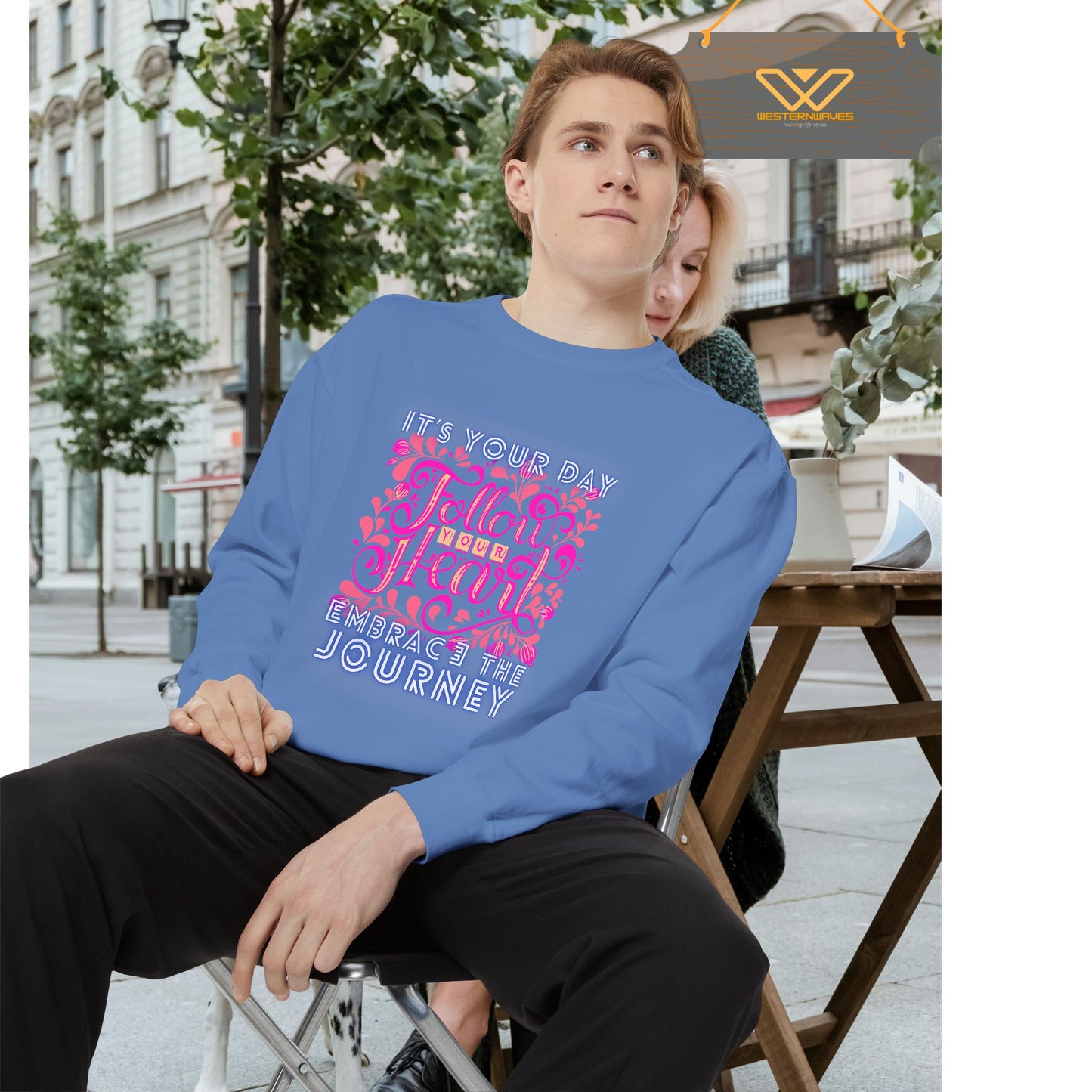 Unisex Garment-Dyed Sweatshirt_ N3+ Series UGDSS PT2WW001_ WesternWaves Limited Edition: