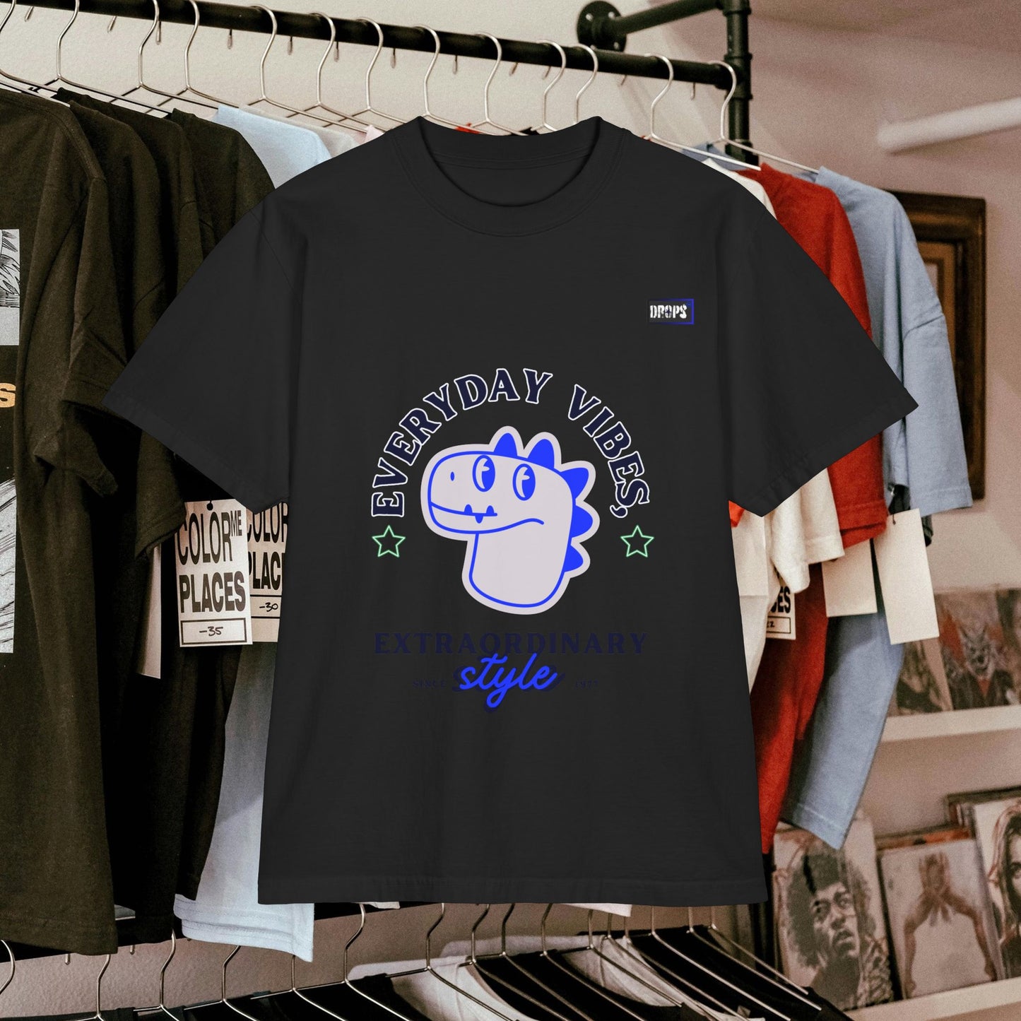 Unisex Garment-Dyed Tee_ N7* Series USGDTEE PT2WW001_ Limited Edition Vibrant T-shirt by WesternWaves: