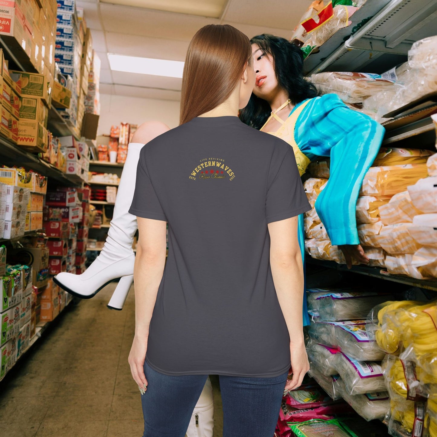 Unisex Ultra Cotton Tee_ Classic Comfort Unleashed_ N2+ Series USUCTEE PT2WW005_ Limited Edition Maximum Comfort & Style by WesternWaves:
