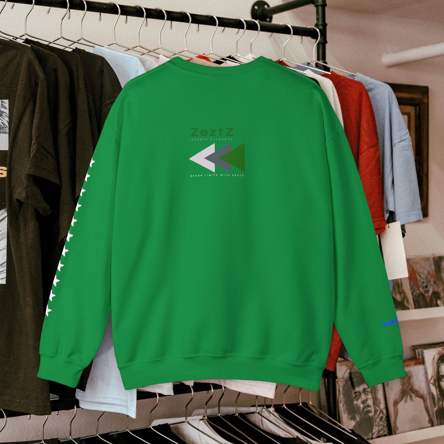 Unisex Heavy Blend™ Crewneck Sweatshirt_ N2+ Sports Series UHBCSS PT2WW009_ Limited Edition ‘Zeztz’ Brand Sports Elements by WesternWaves: