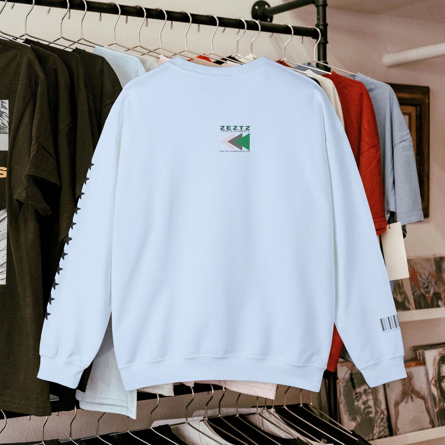 Unisex Heavy Blend™ Crewneck Sweatshirt_ N2 Sports Series UHBCSS PT2WW010_ Limited Edition ‘Zeztz’ Brand Sports Elements by WesternWaves: