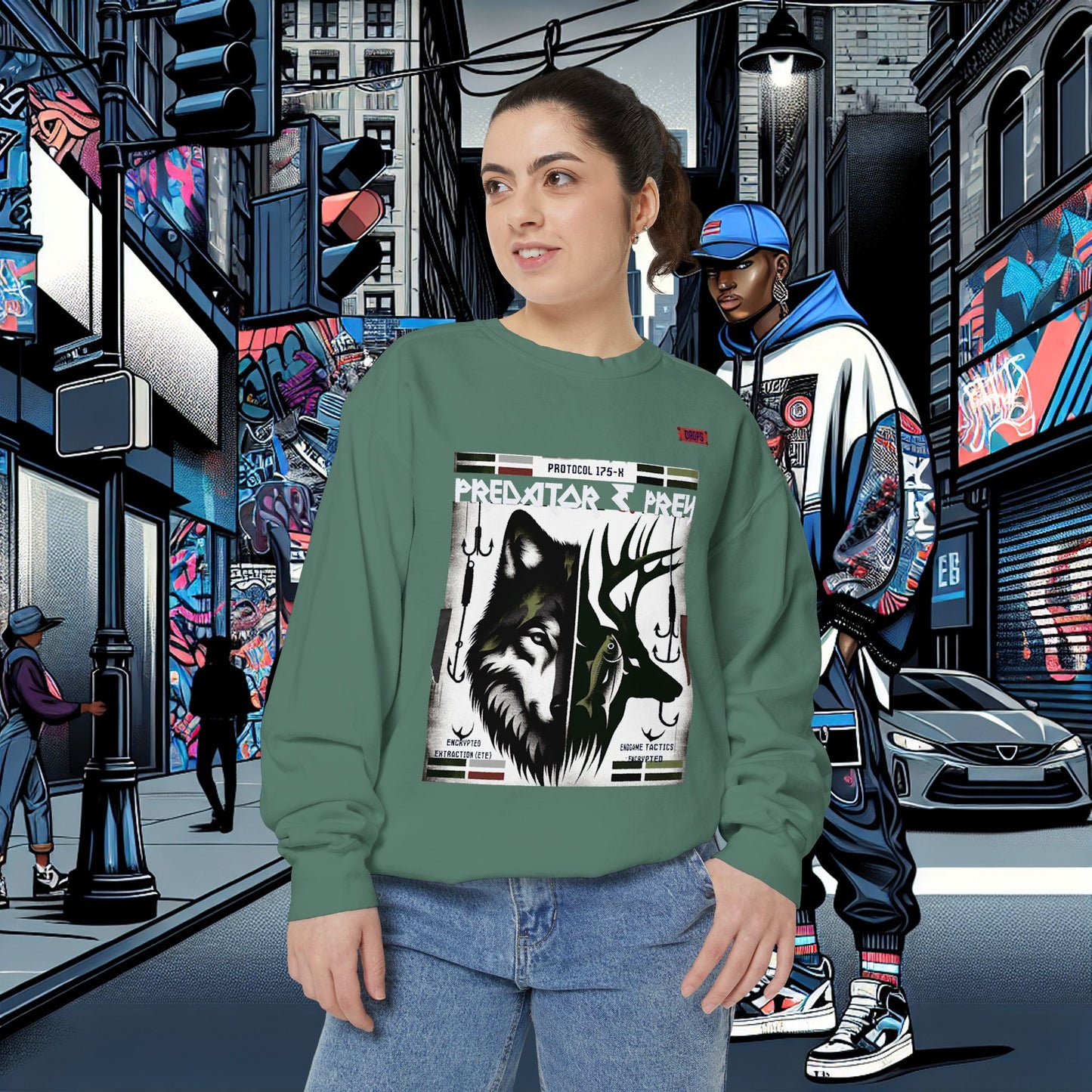 Predator & Prey Sweatshirt_ 03 Sep 2025_ Cozy Unisex Pullover, Nature Lover Apparel, Gifts for Wildlife Enthusiasts, Fall Fashion Layer