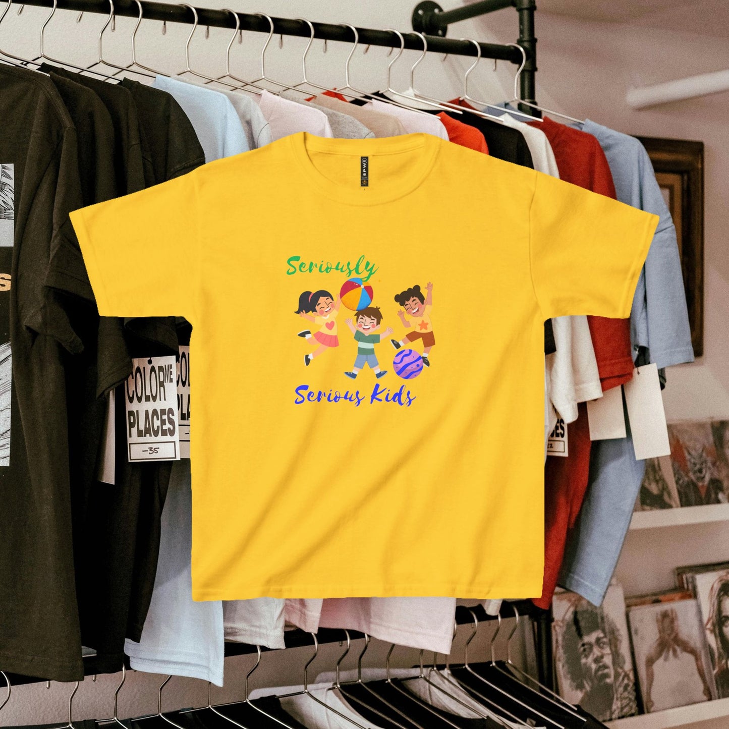 Kids Heavy Cotton™ Tee_ N3+ Series KHCT PT2WW001_ Limited Edition Durable Comfort for Every Adventure by WesternWaves: