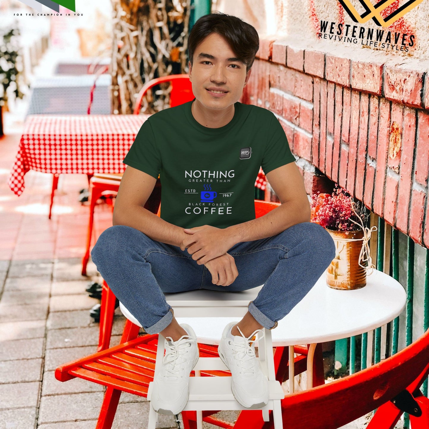 Unisex Ultra Cotton Tee_ Classic Comfort Unleashed_ N2+ Series USUCTEE PT2WW006_ Limited Edition Maximum Comfort & Style by WesternWaves: