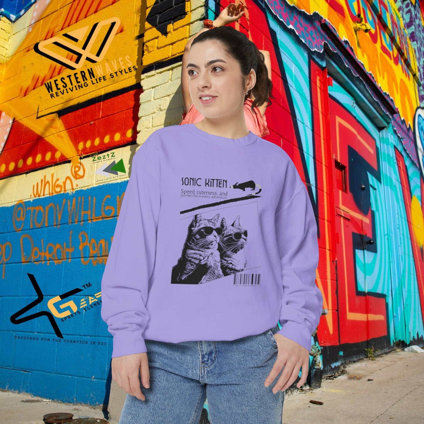 Unisex Garment-Dyed Sweatshirt_ N3+ Series SPW UGDSS PT2WW003_WesternWaves Limited Edition