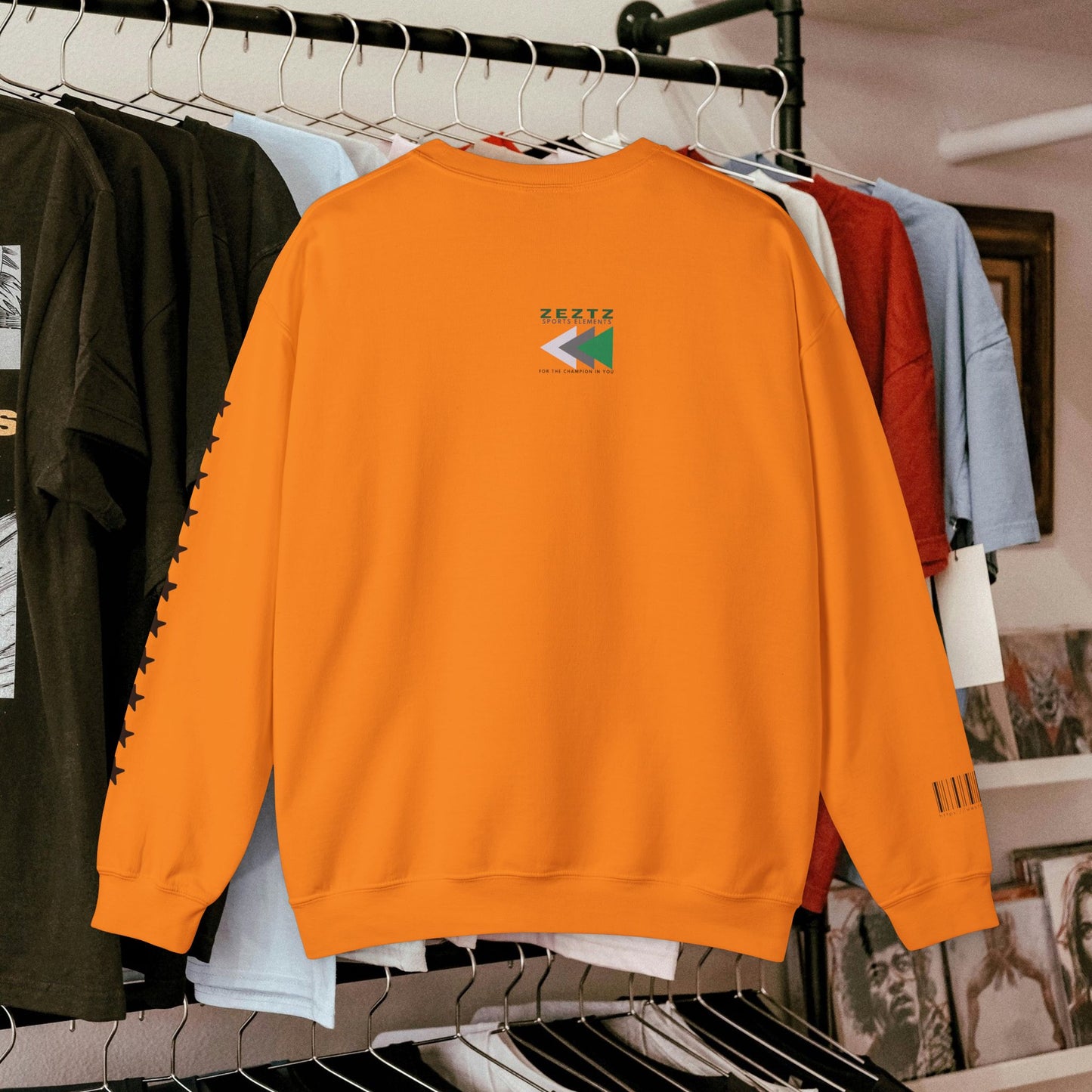 Unisex Heavy Blend™ Crewneck Sweatshirt_ N2 Sports Series UHBCSS PT2WW010_ Limited Edition ‘Zeztz’ Brand Sports Elements by WesternWaves:
