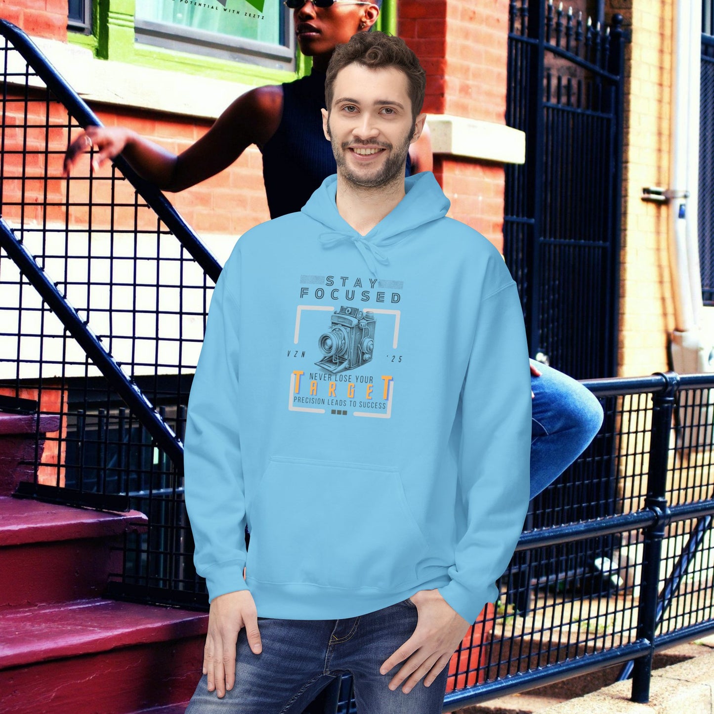 Unisex Midweight Softstyle Fleece Hoodie_ N3+ Series USMWSSFH PT2WW006_ Limited Edition Luxuriously Soft 100% Cotton Face by WesternWaves: