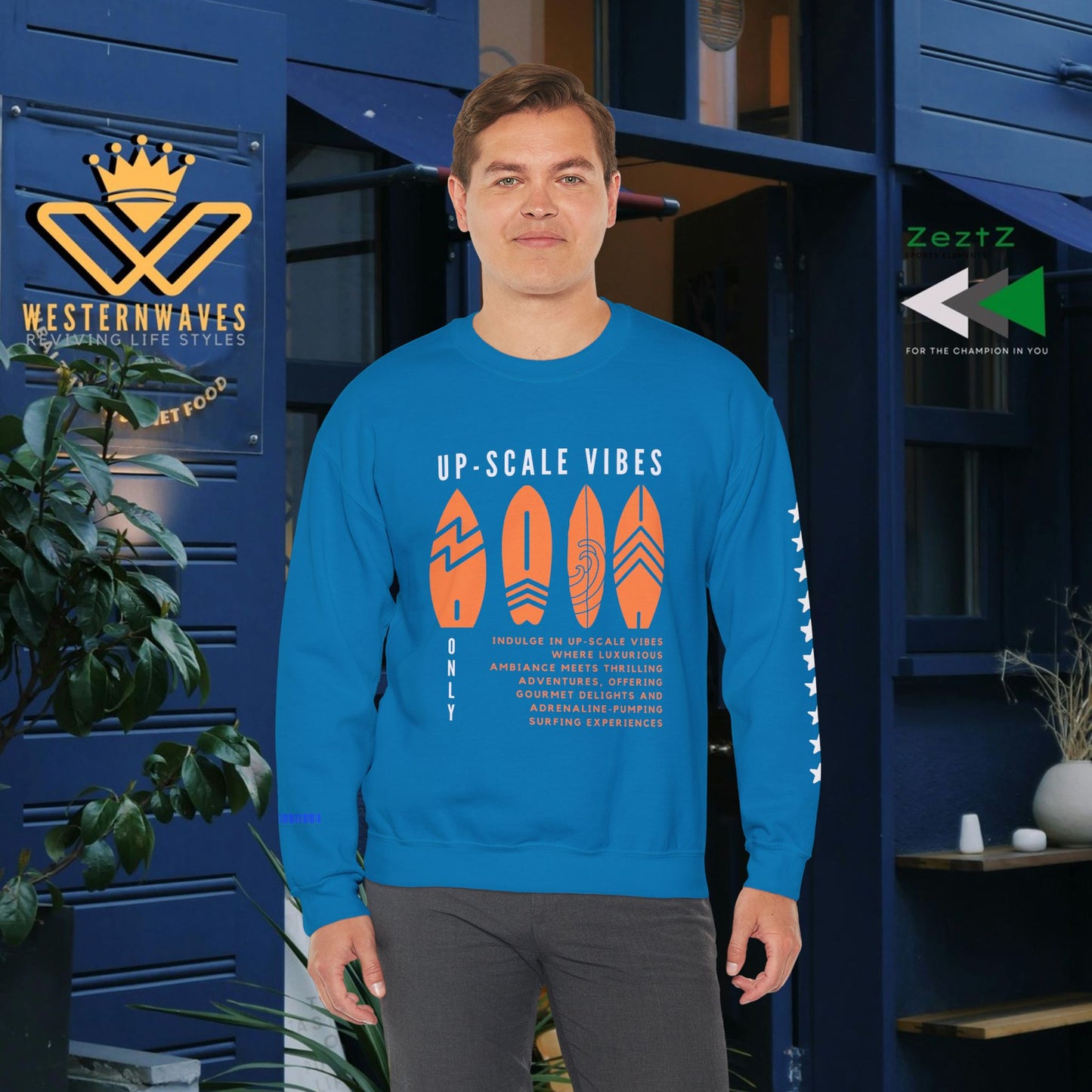 Unisex Heavy Blend™ Crewneck Sweatshirt_ N3+ Series UHBCSS PT2WW009_ Limited Edition Pure Luxury by WesternWaves: