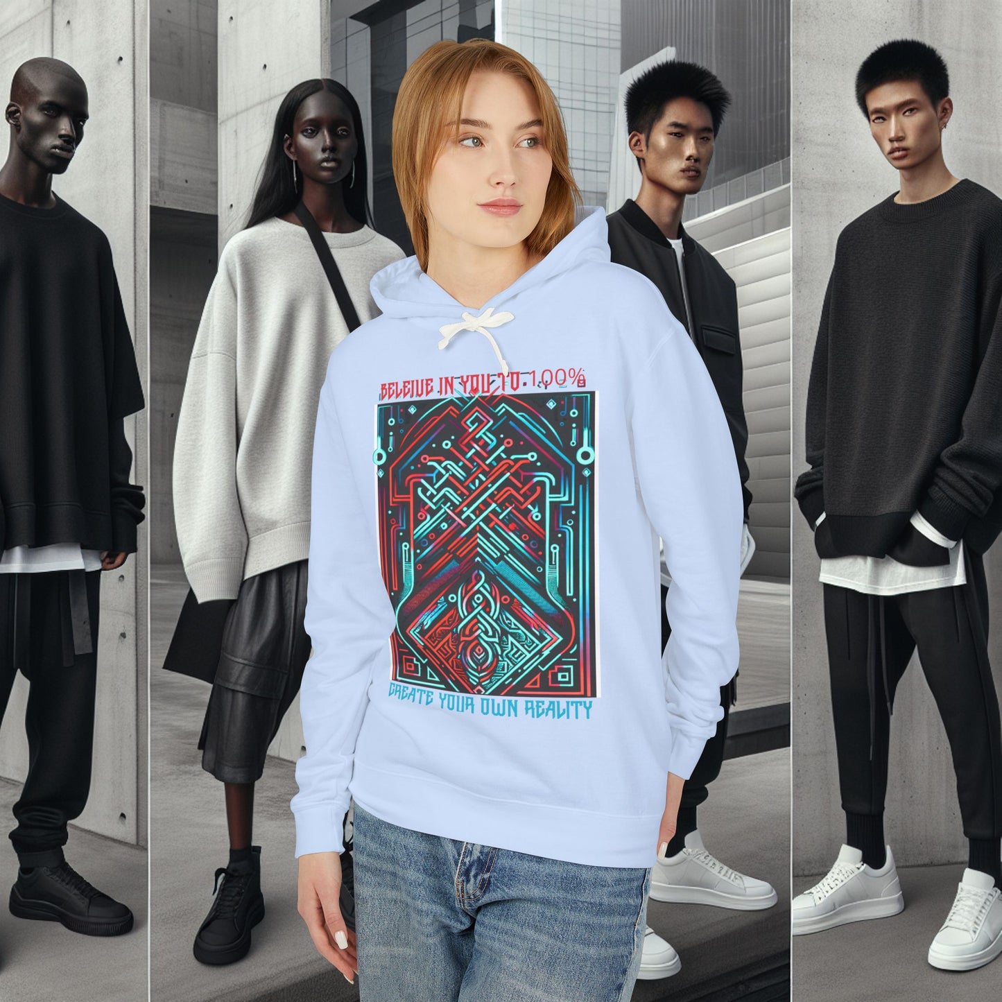 Unisex Lightweight Hooded Sweatshirt_ Series UWD 0052_ Limited Edition Streetwear Classic by WesternWaves: